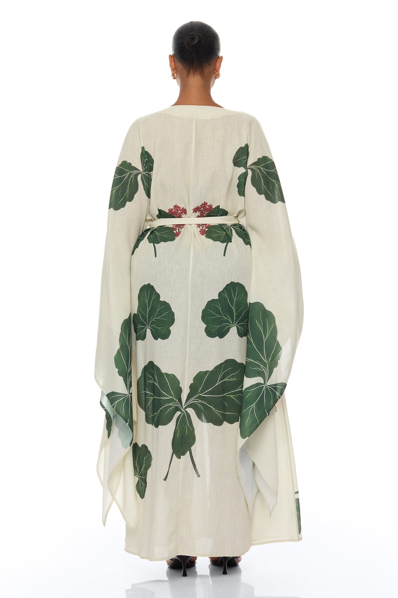 Tropic Getaway Linen Kimono - Ivory/combo