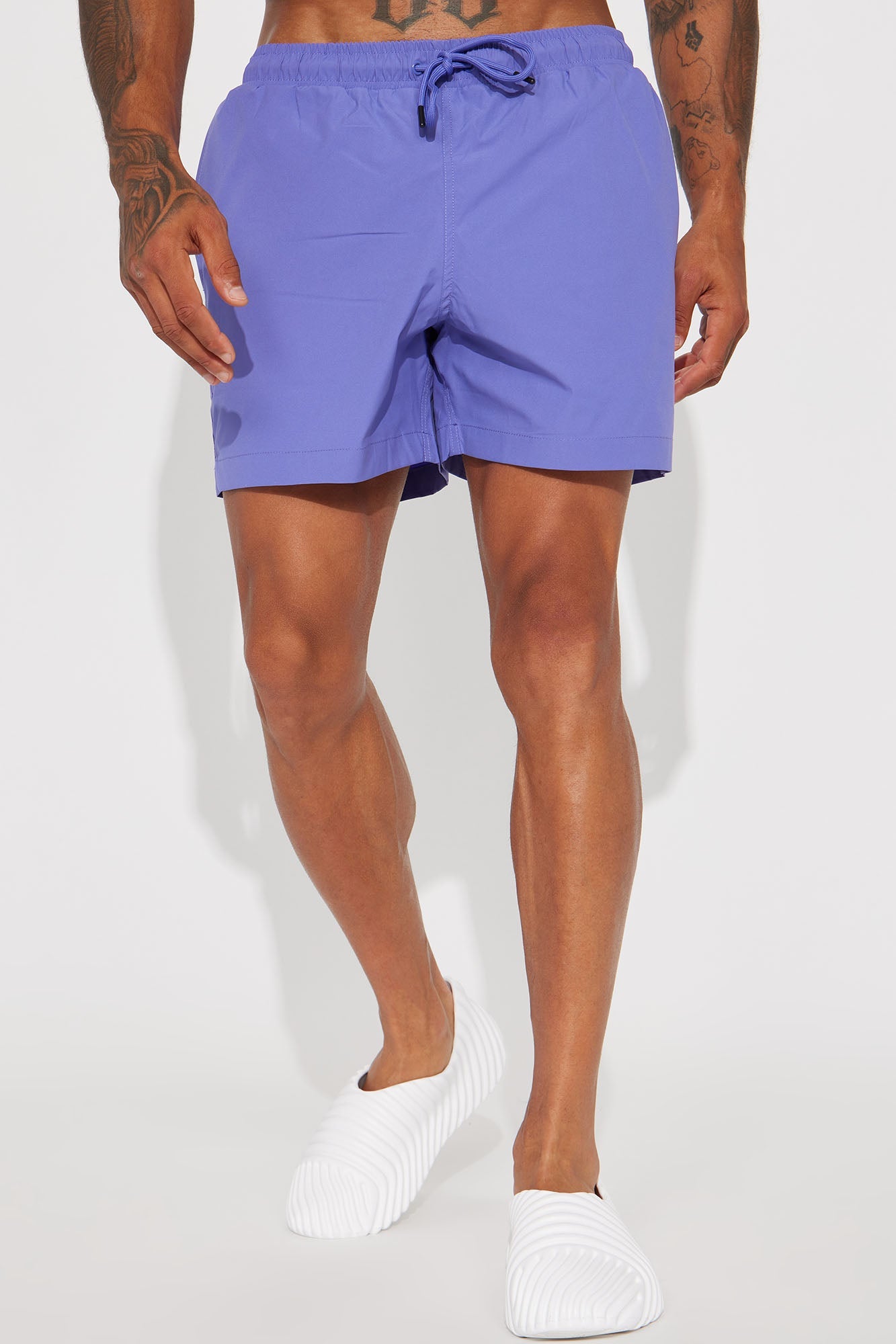 Good Day Print Change Swim Trunk 6″ - Purple
