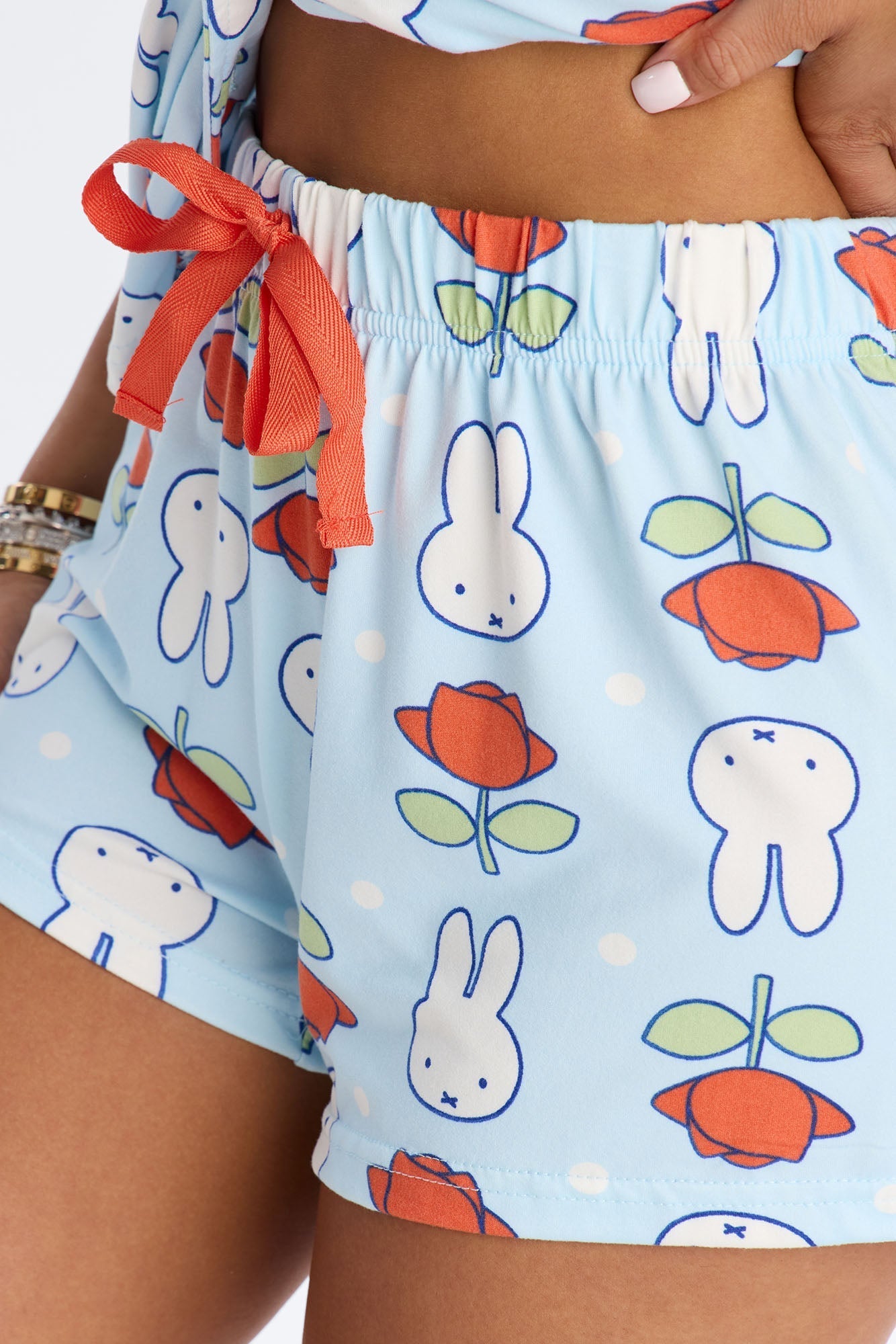 Miffy Floral PJ Short Set - Blue/combo