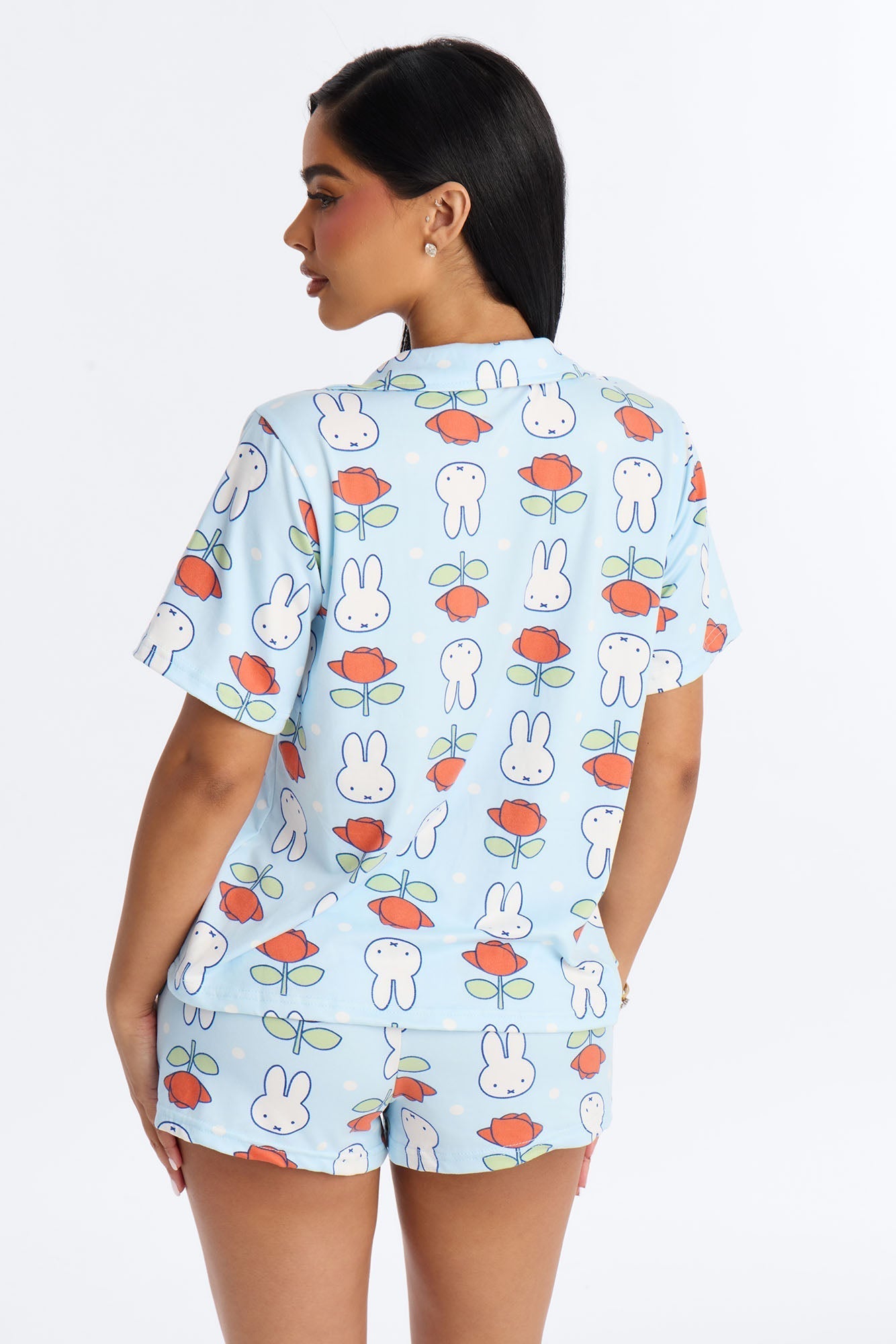 Miffy Floral PJ Short Set - Blue/combo