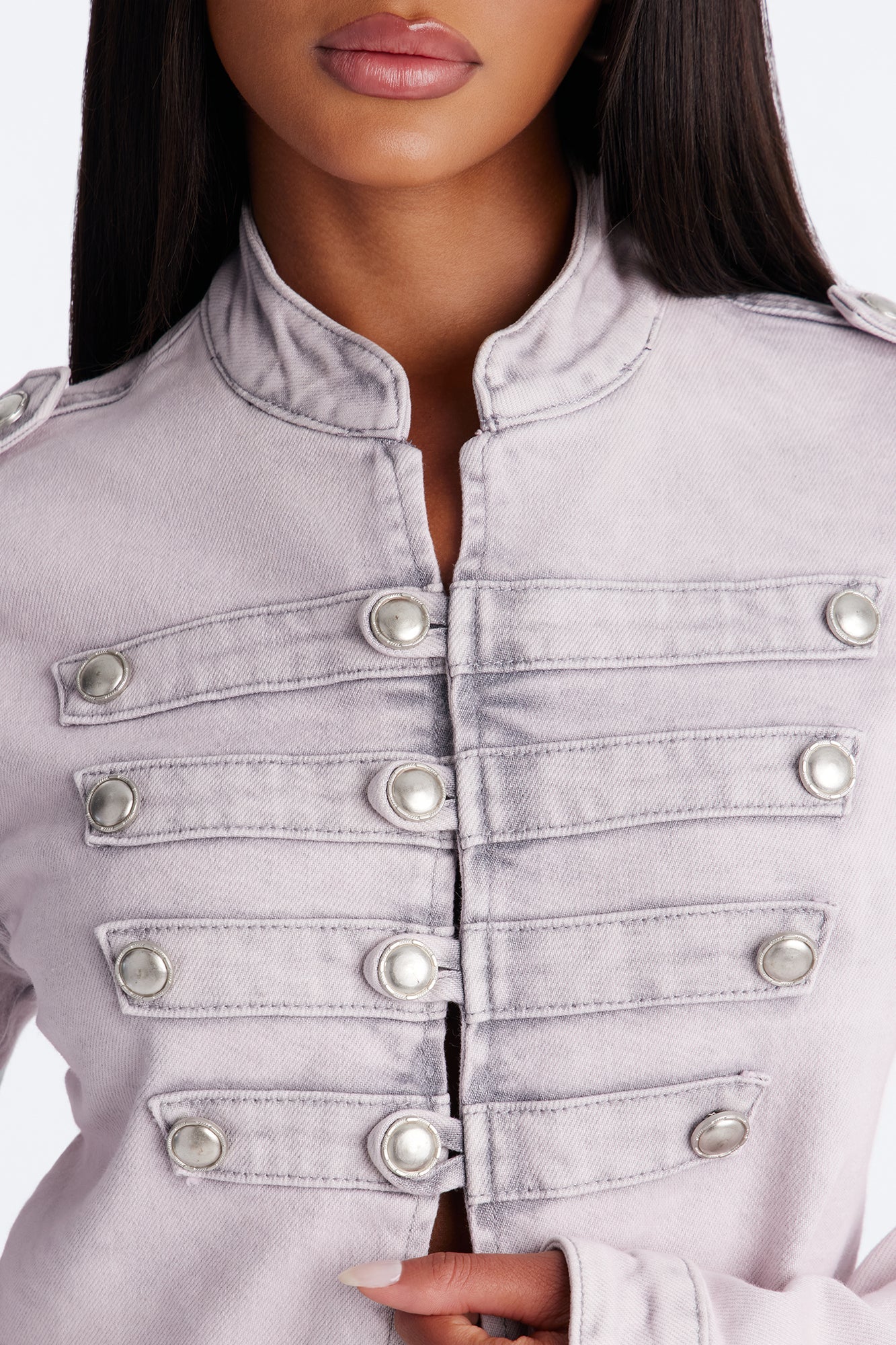 Pink Parade Cropped Denim Jacket - Pink