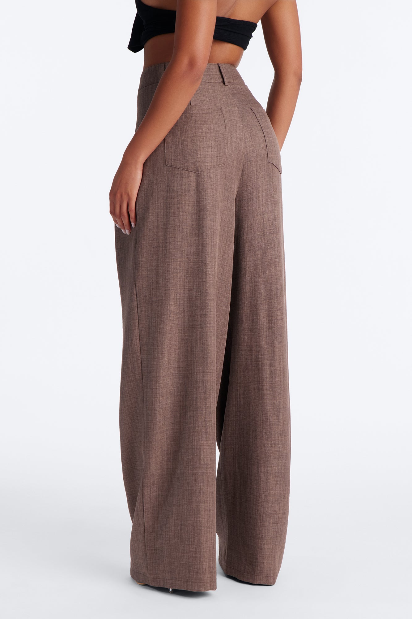 Matson Wide Leg Trouser - Caffe NEWFASHIONEDGE