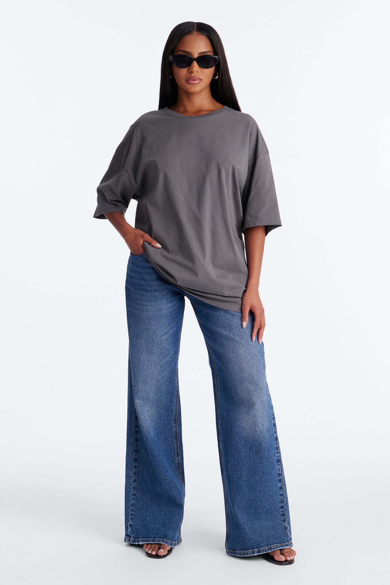 Random Tuesday Oversized T Shirt - Grey