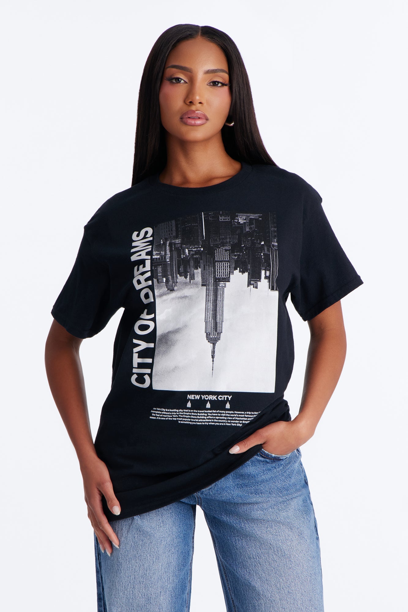 City Of Dreams NY Graphic Tshirt - Black