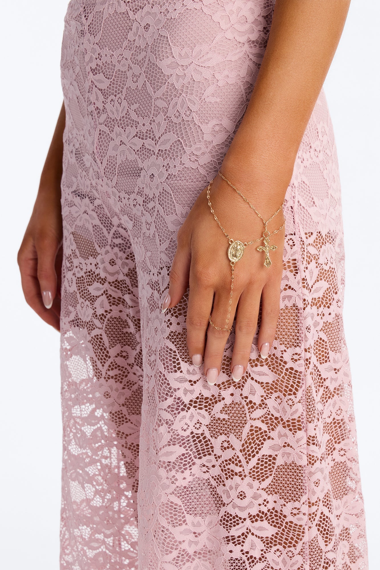Holy Spirit Hand Chain - Gold