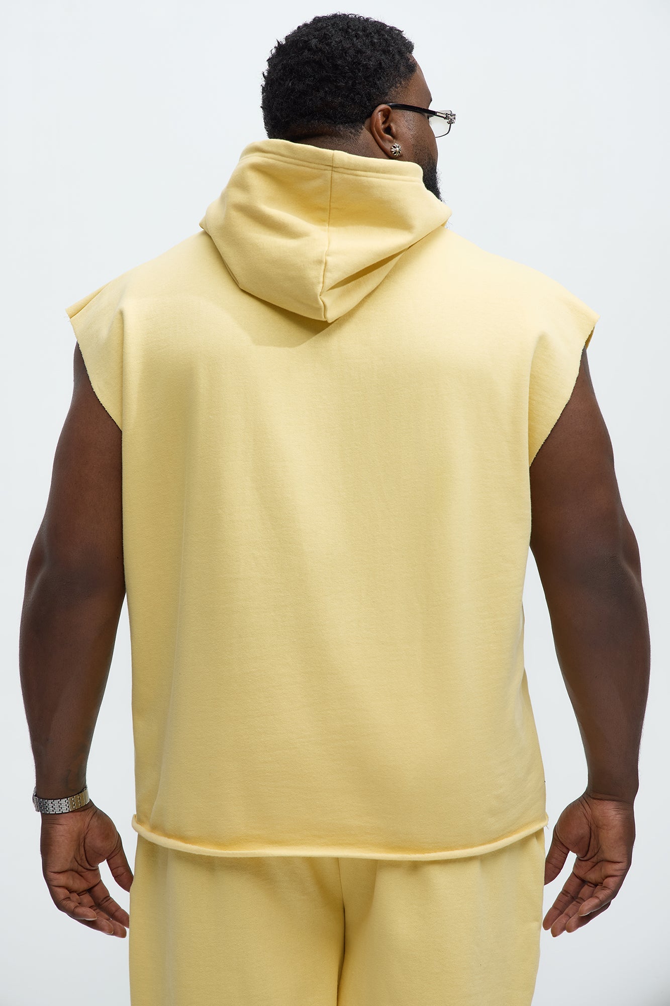 Manhattan Sleeveless Hoodie - Yellow