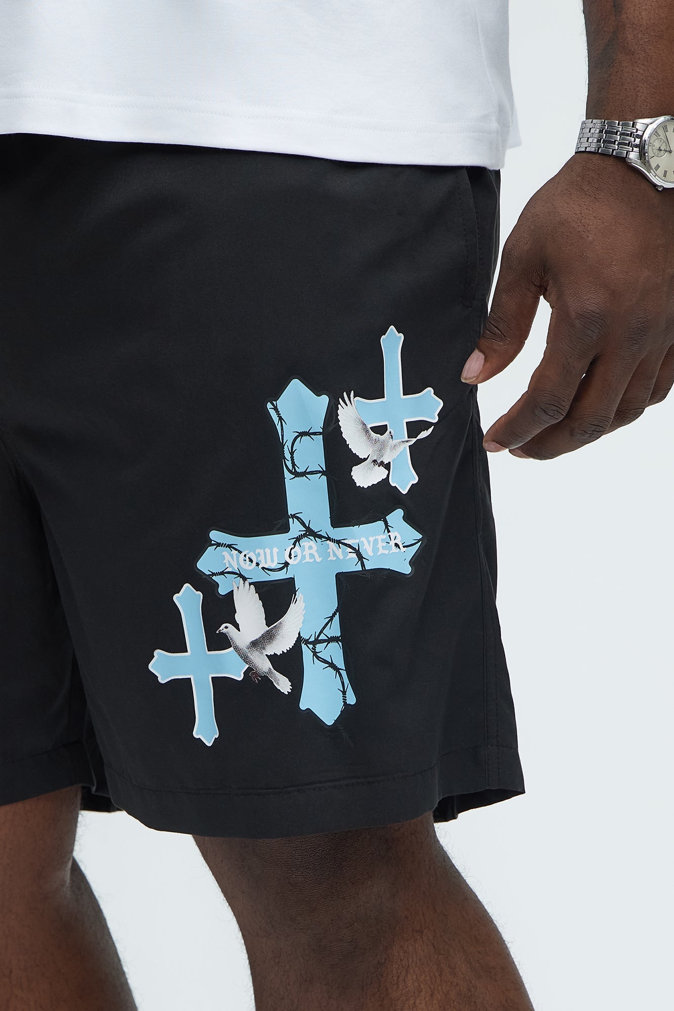 Gothic Summer Swim Classic Trunk - Black