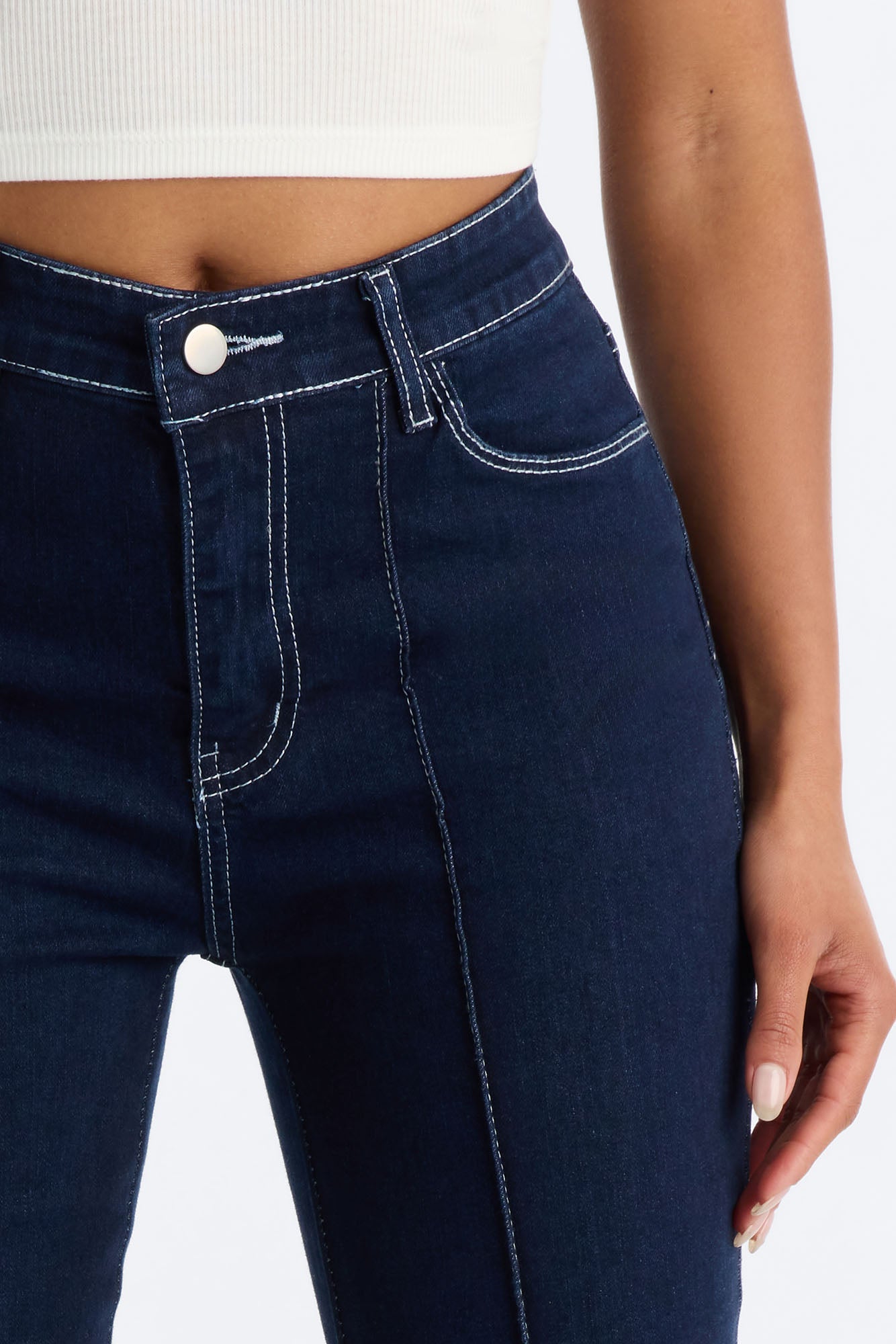 Dance Queen Stretch Flare Jeans - Dark Wash