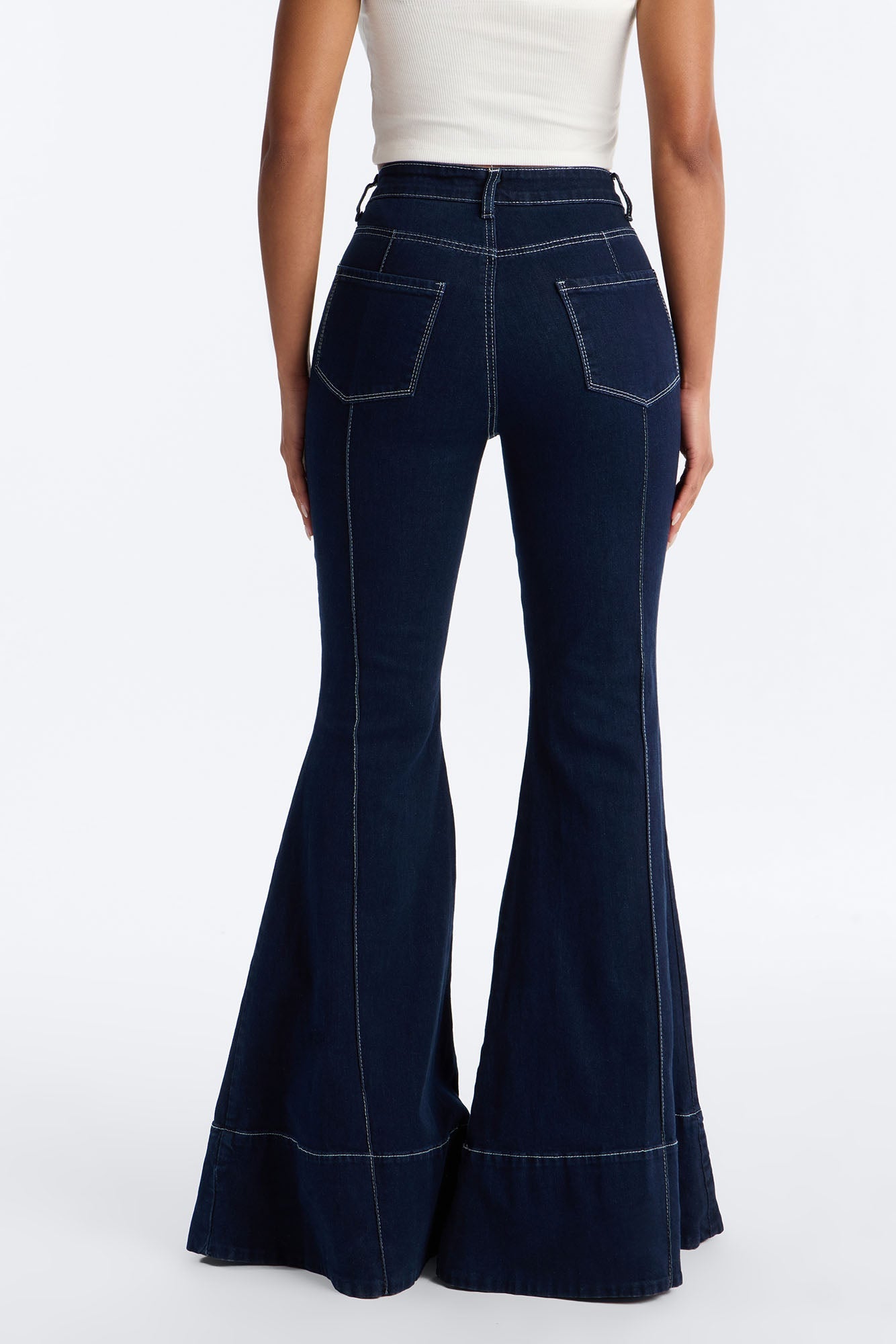 Dance Queen Stretch Flare Jeans - Dark Wash