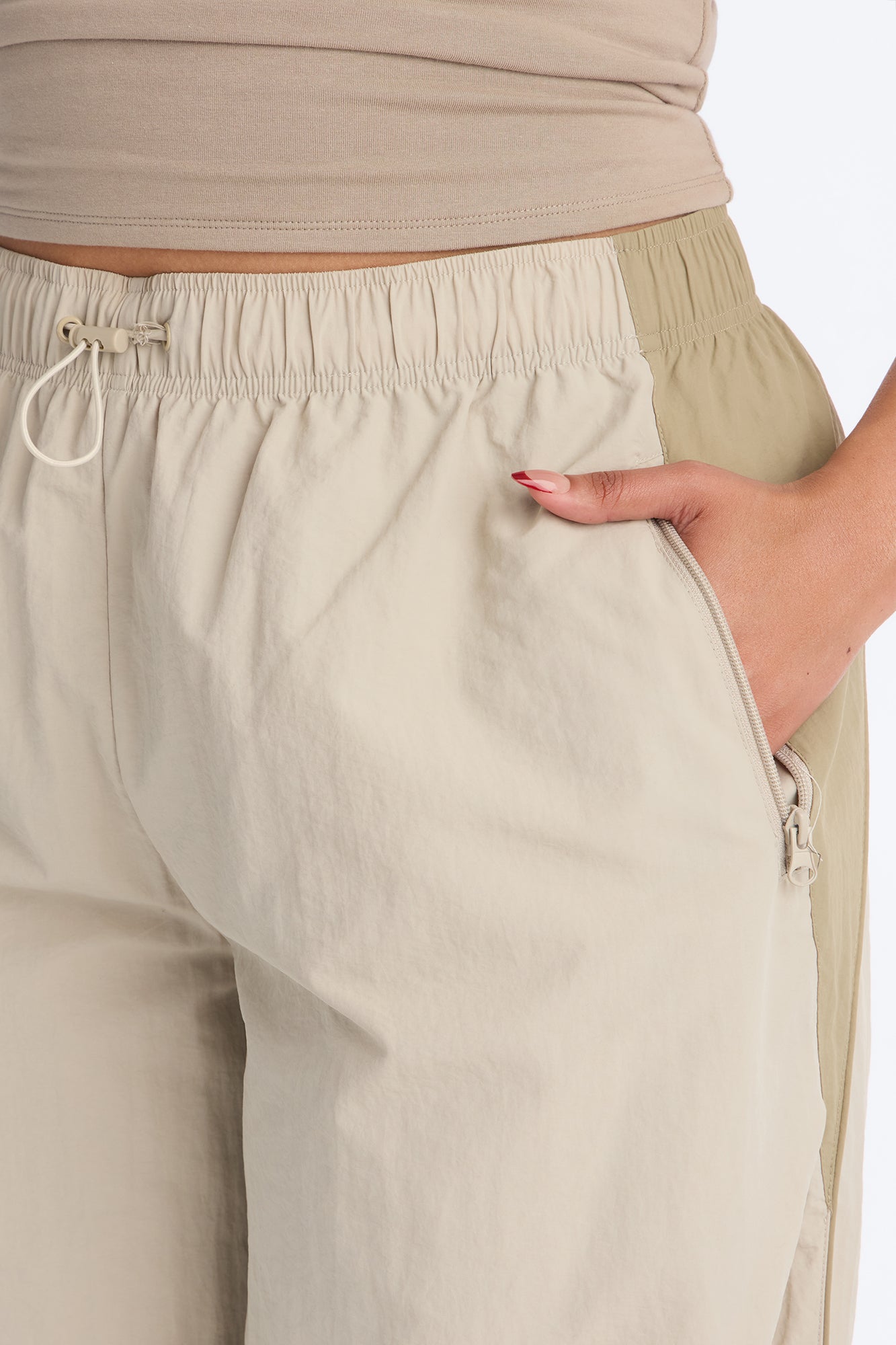 On the Go Windbreaker Joggers - Sage/combo NEWFASHIONEDGE