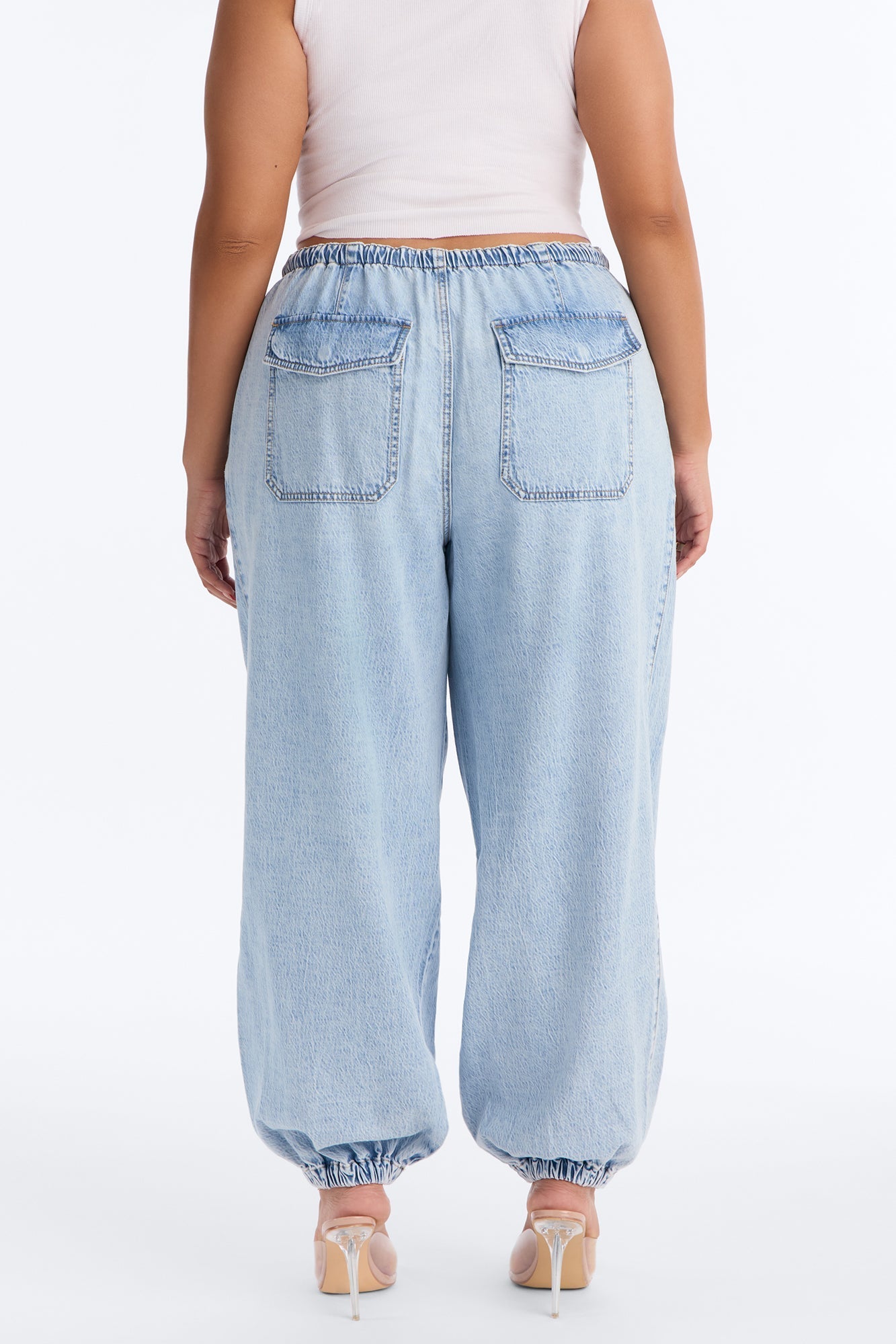 Bahama Babe Low Waist Pull On Jeans - Light Wash