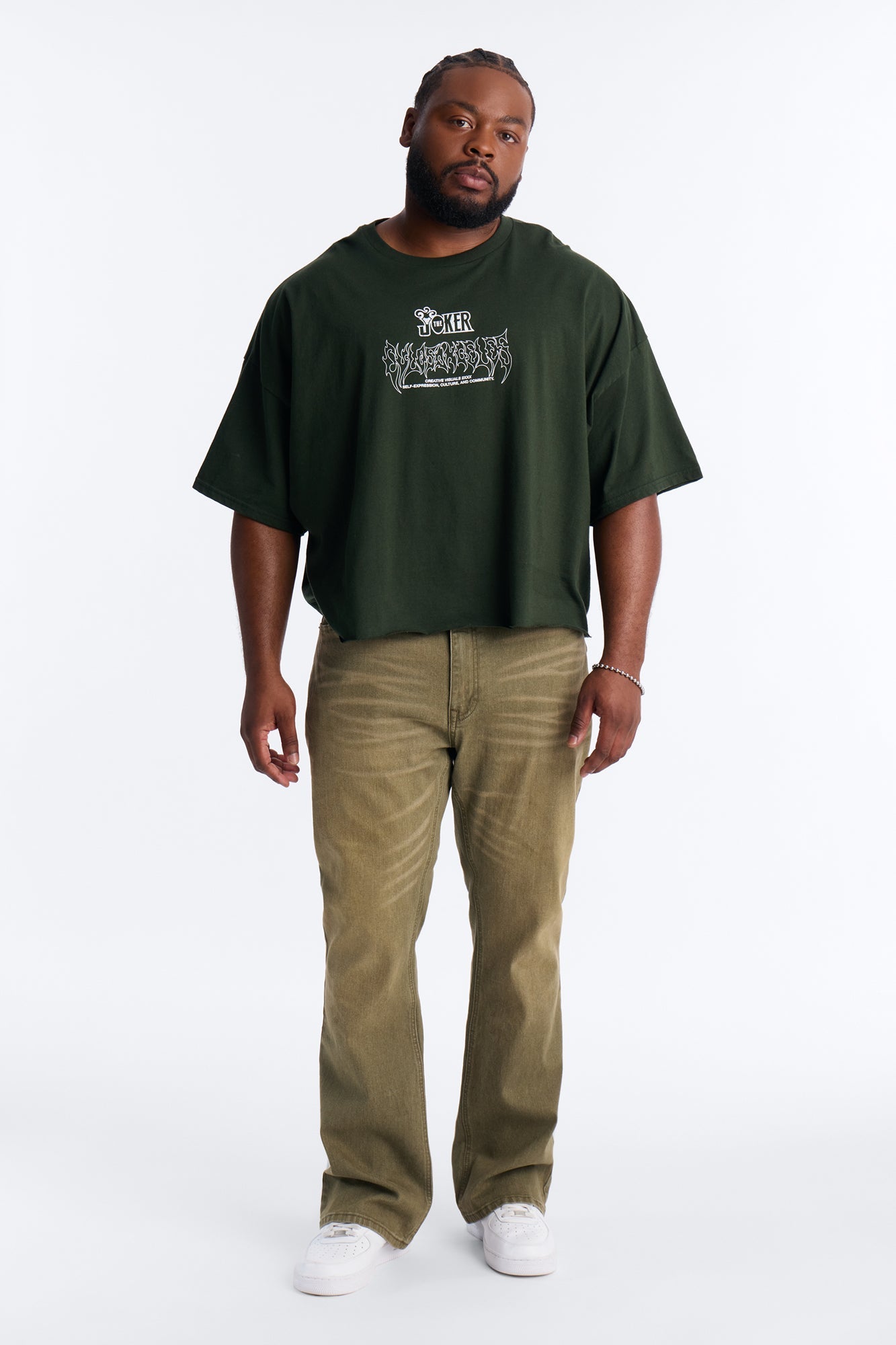 The Joker Beautiful Chaos Boxy Short Sleeve Tee - Green