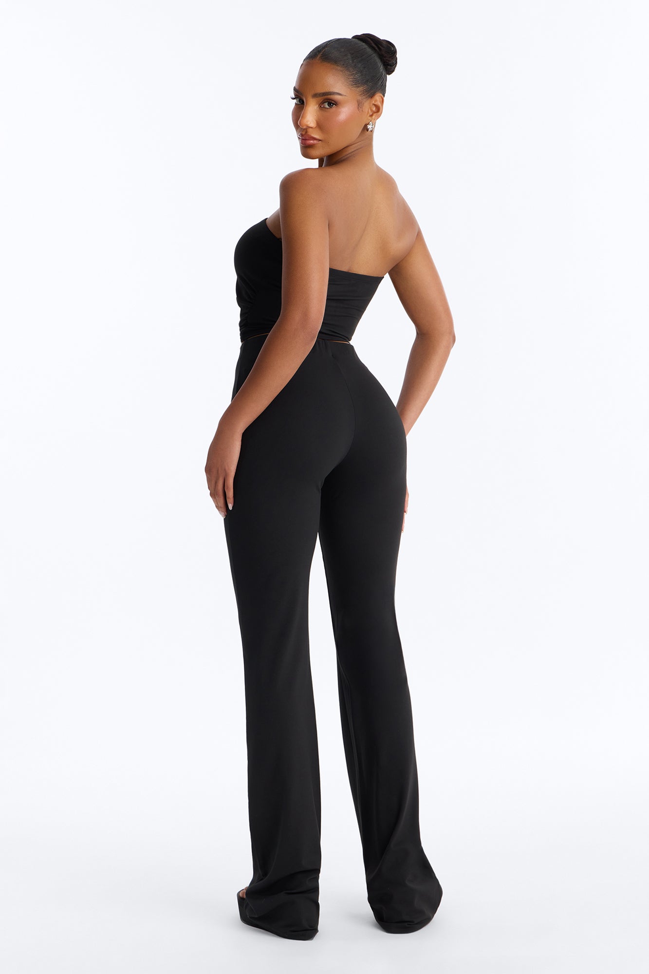 Just Vibes Strapless Pant Set - Black