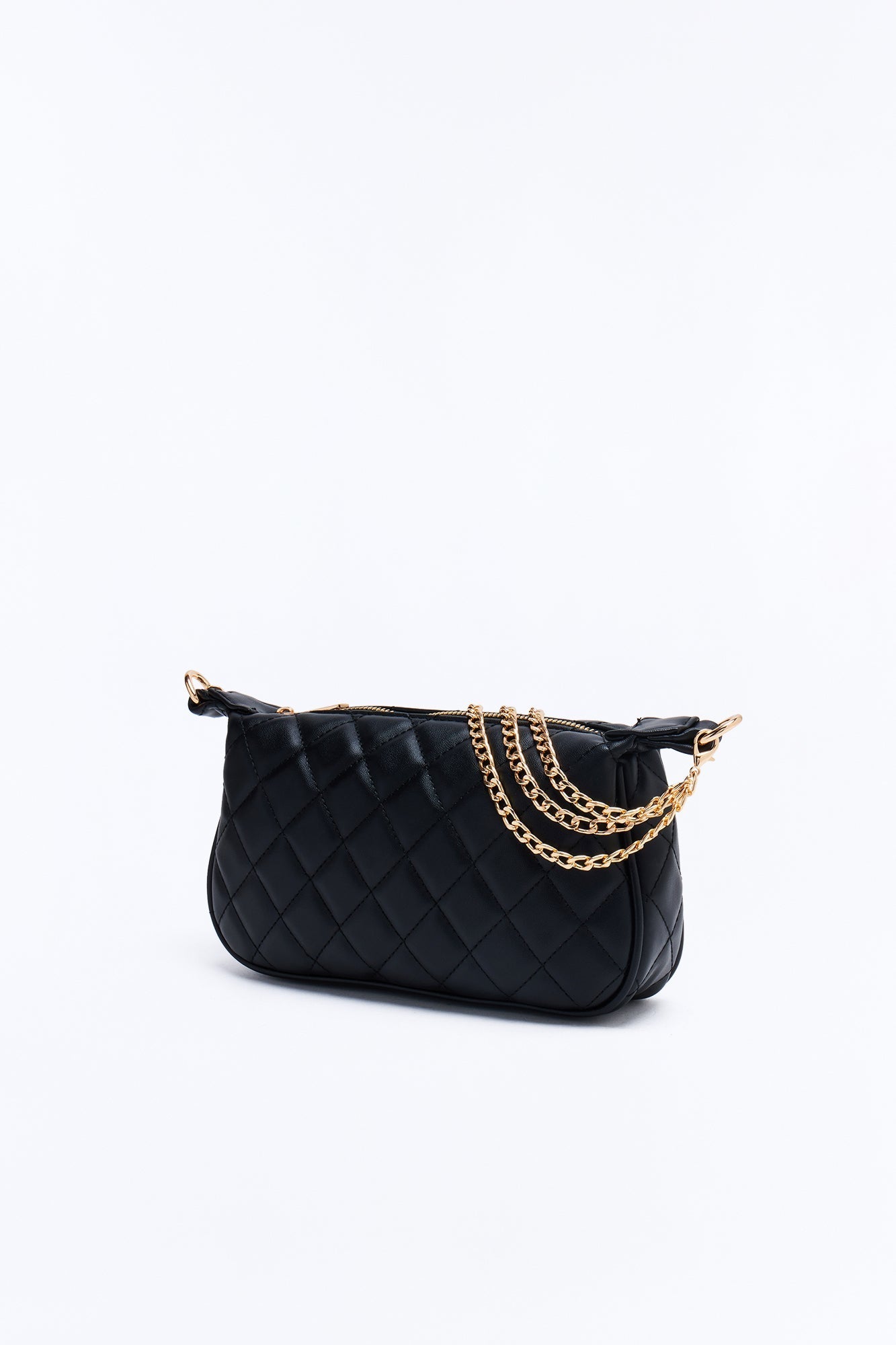 High Achiever Faux Leather Shoulder Handbag - Black