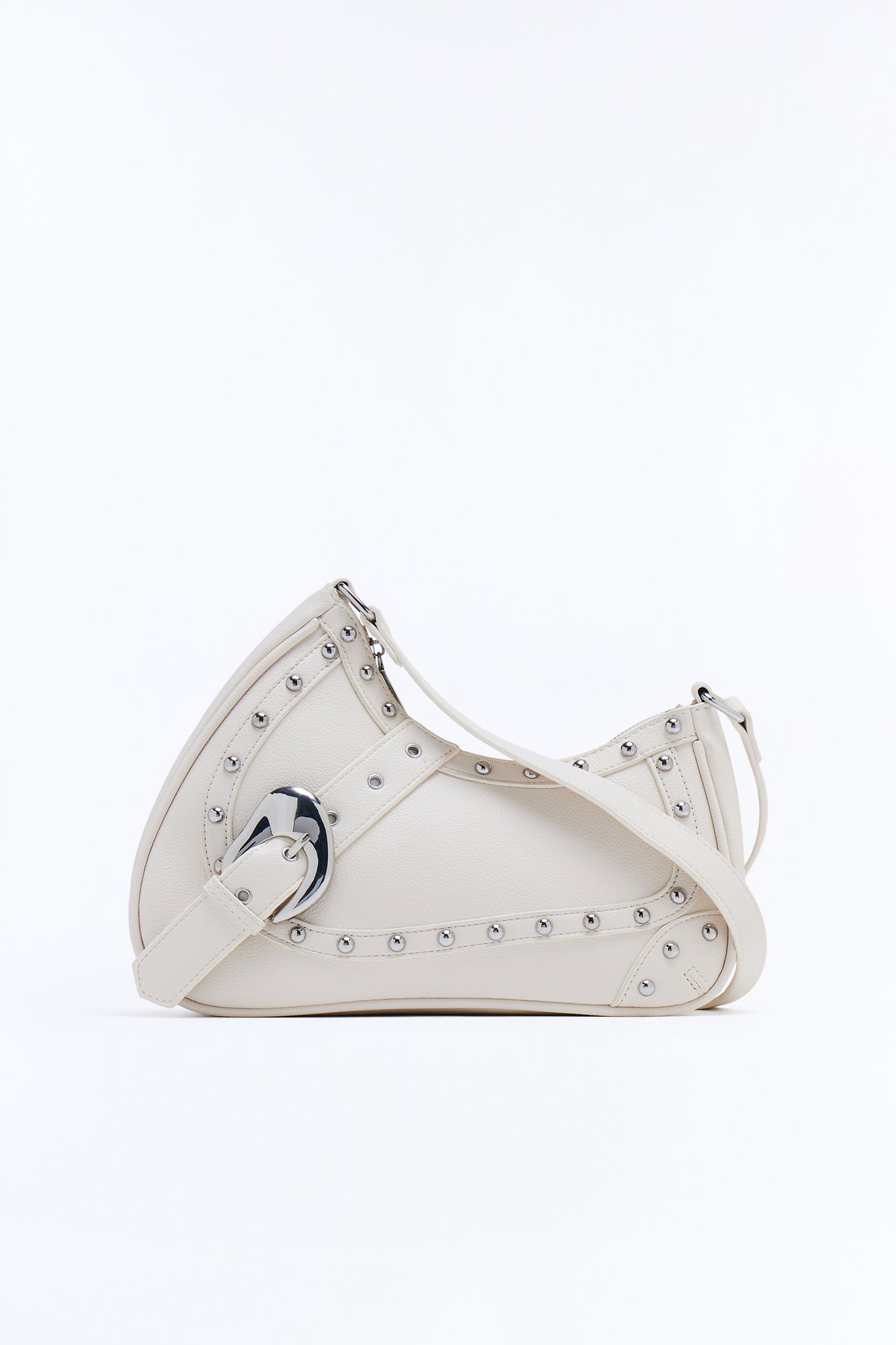Downtown Brunch Faux Leather Shoulder Bag - Ivory