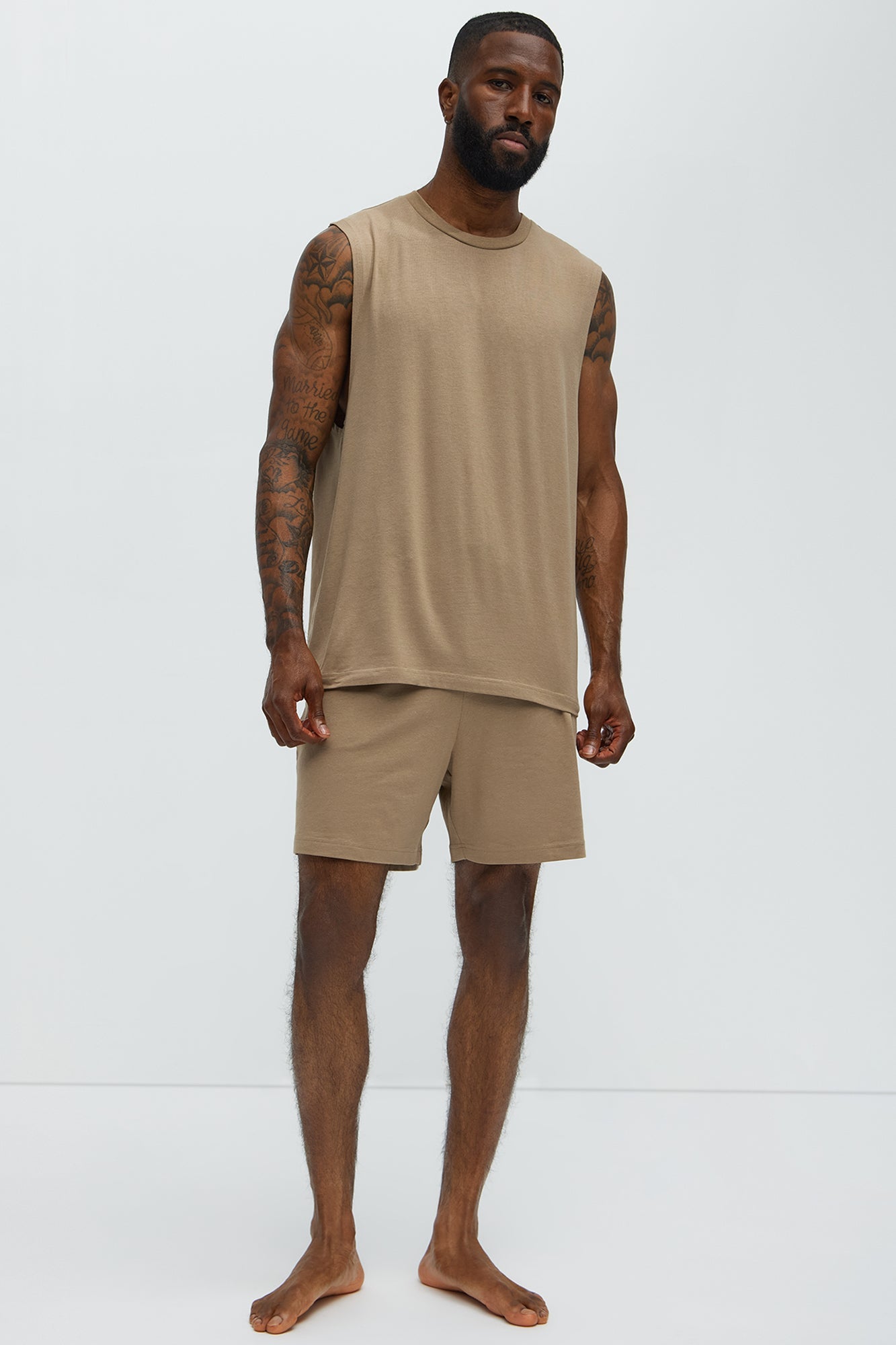Essential Modal Lounge Shorts - Taupe