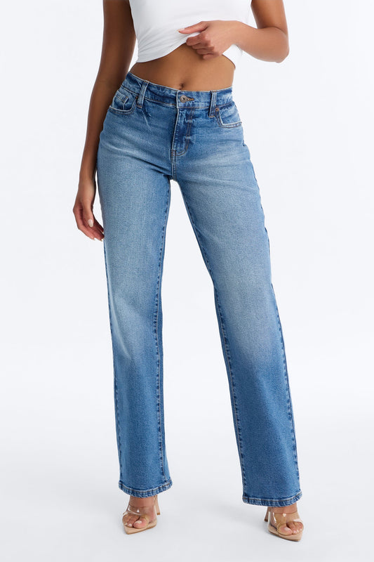 Mar Vista Stretch Straight Leg Jeans - Medium Wash