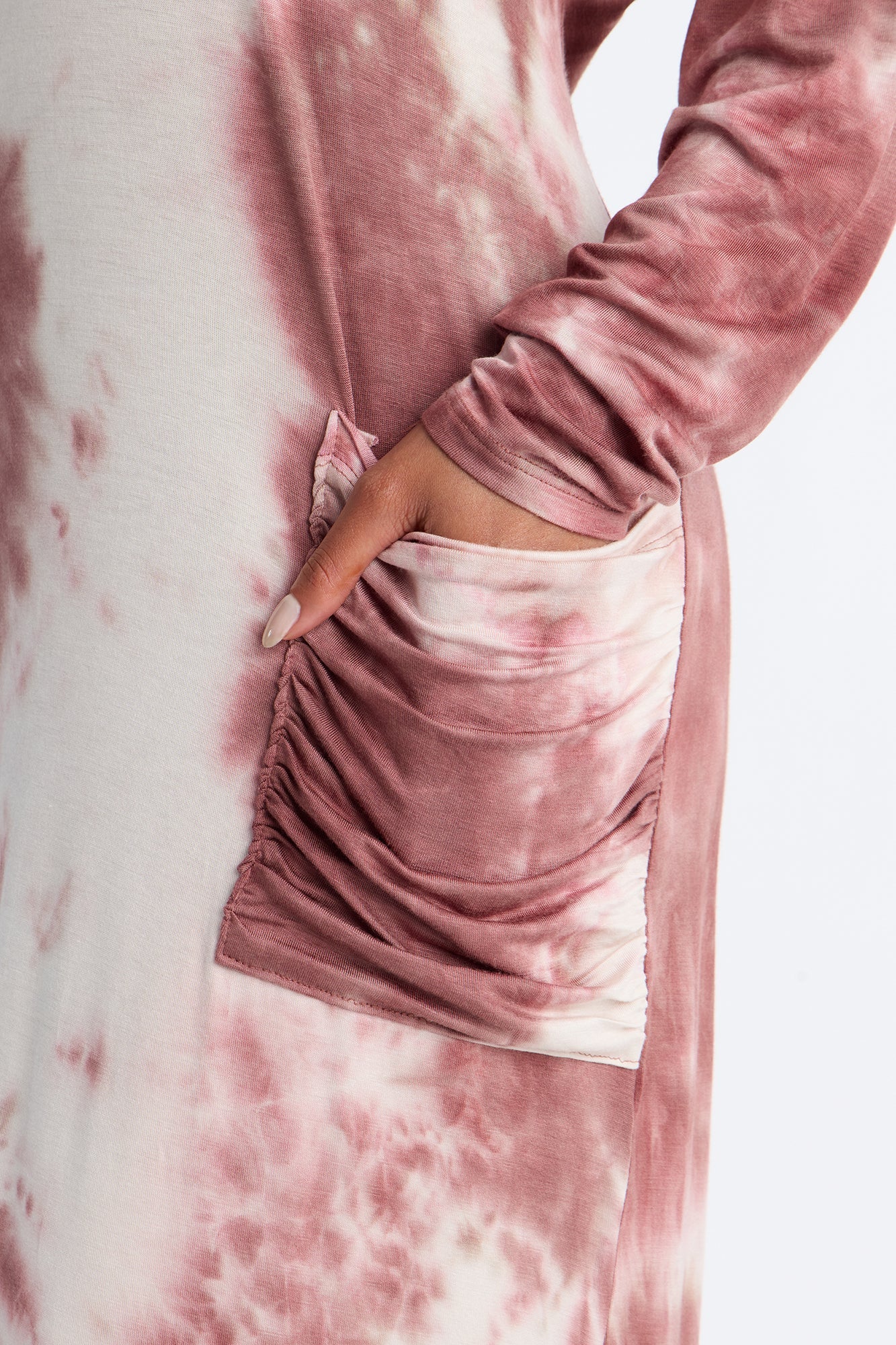 Rayne Tie Dye Maxi Dress - Mauve/combo