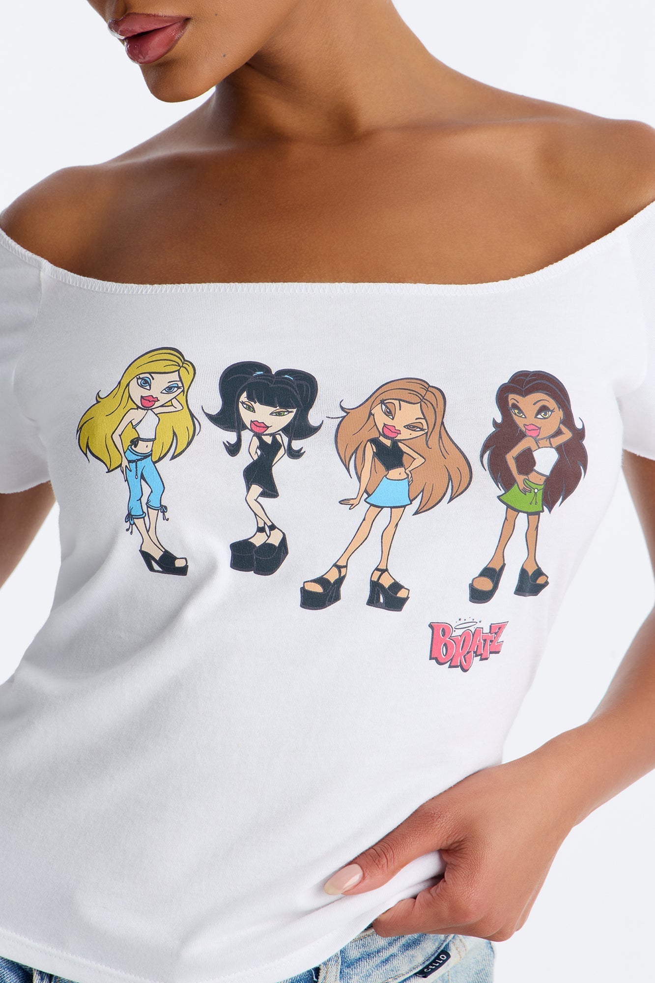 Bratz Cool Girls Off Shoulder Top - White