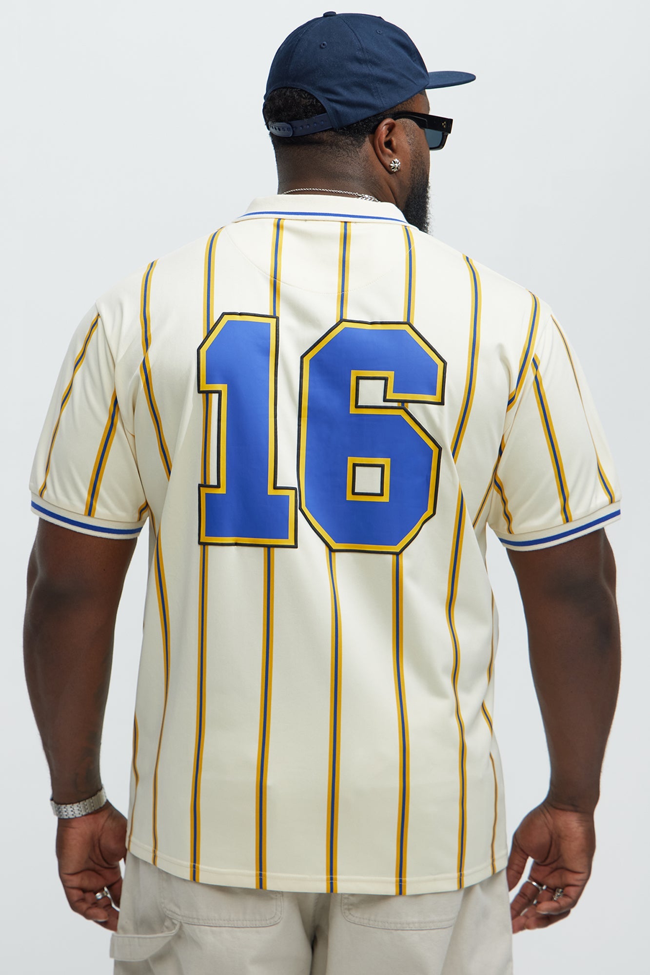 Los Angeles Striped Polo - Blue/combo