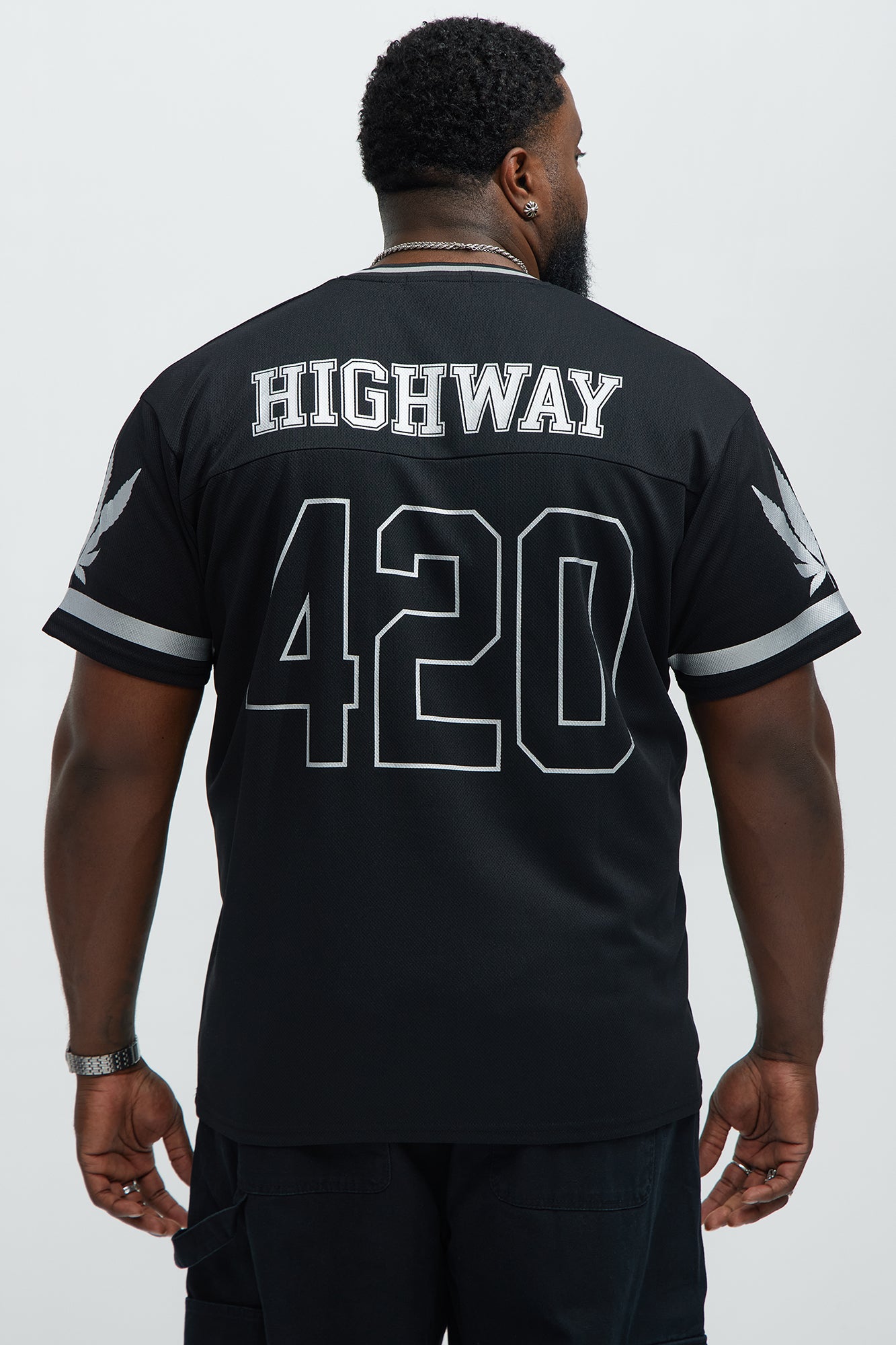 420 Mesh Football Jersey - Black