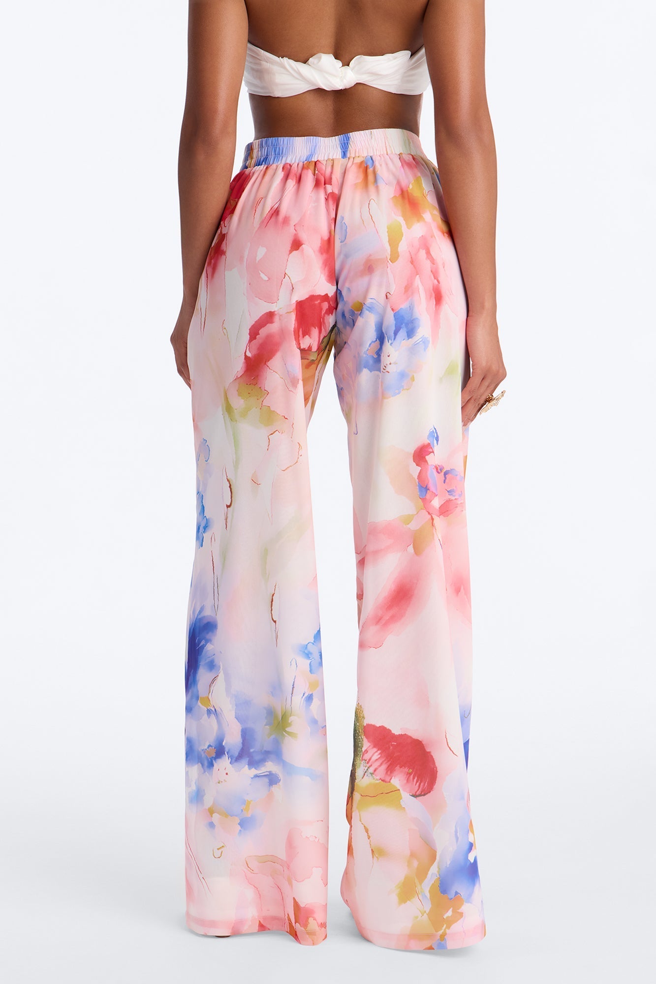 Alexandria High Rise Chiffon Wide Leg Pant - Multi Color