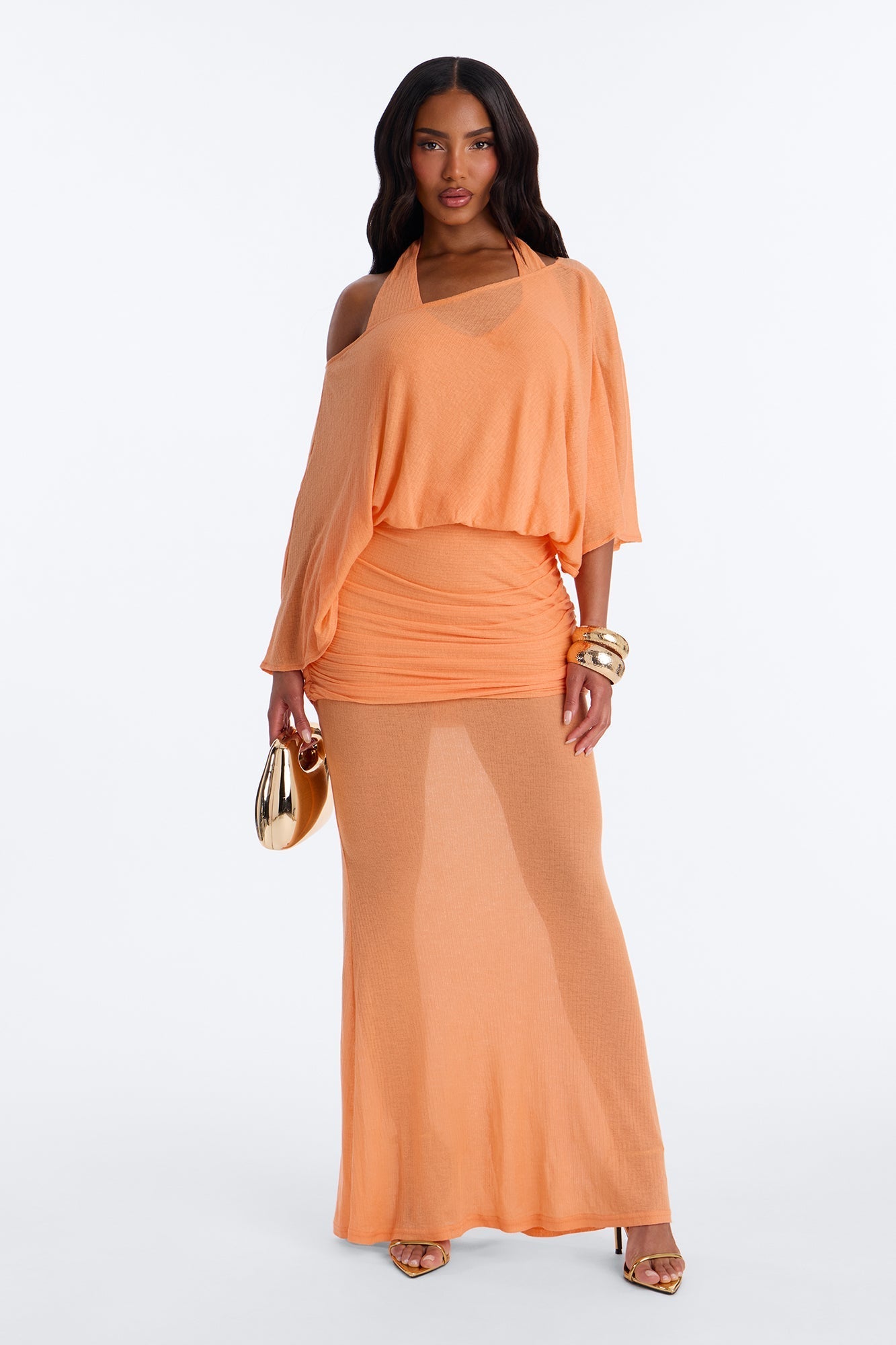 Softly Stunning Maxi Dress - Orange NEWFASHIONEDGE