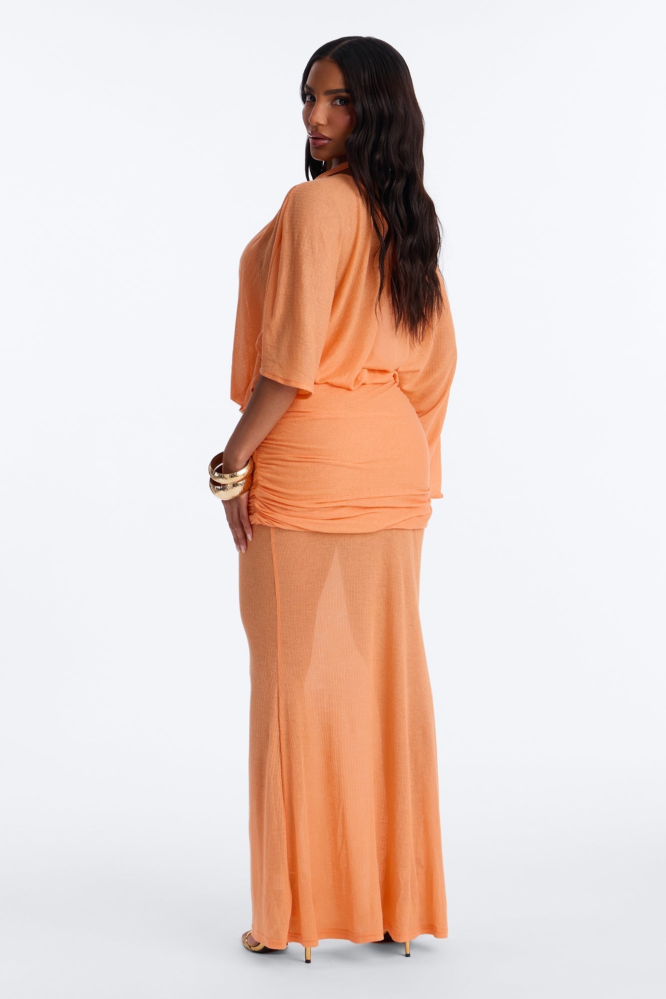 Softly Stunning Maxi Dress - Orange NEWFASHIONEDGE