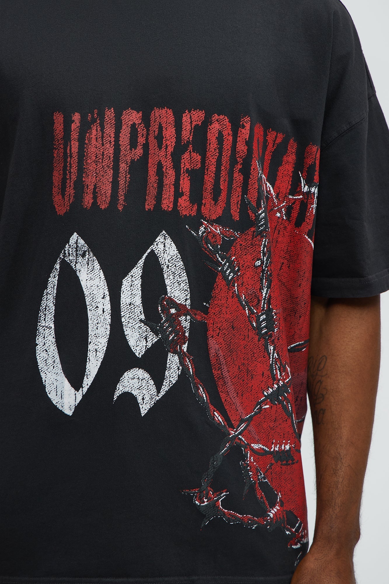 Unpredictable No Time Oversized Short Sleeve Tee - Black Wash