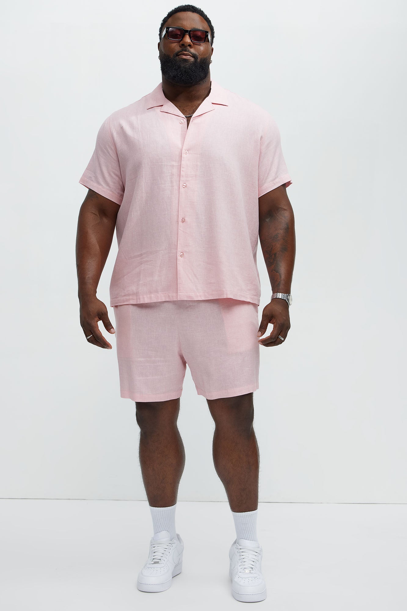 Bahamas Linen Shorts - Pink