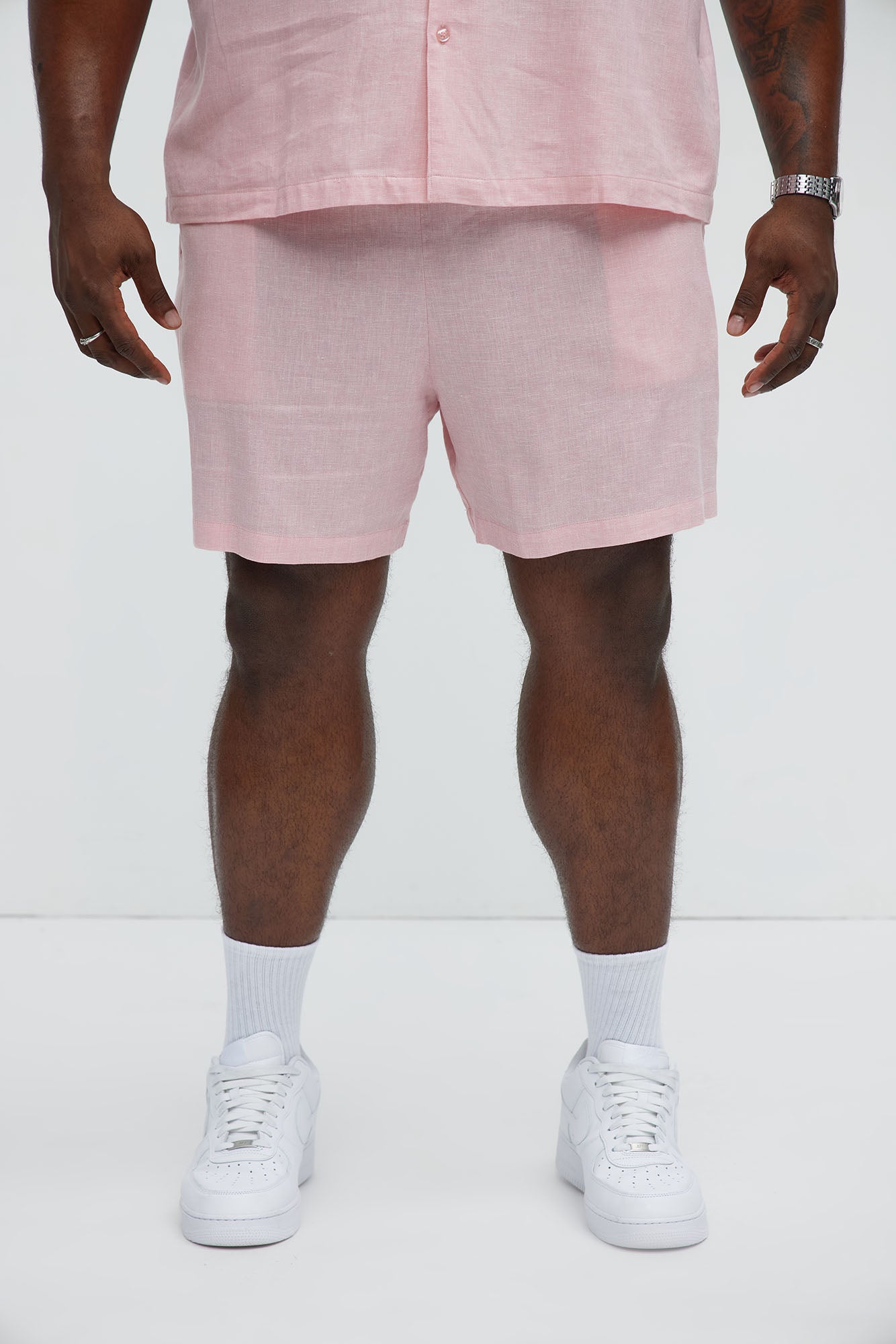 Bahamas Linen Shorts - Pink