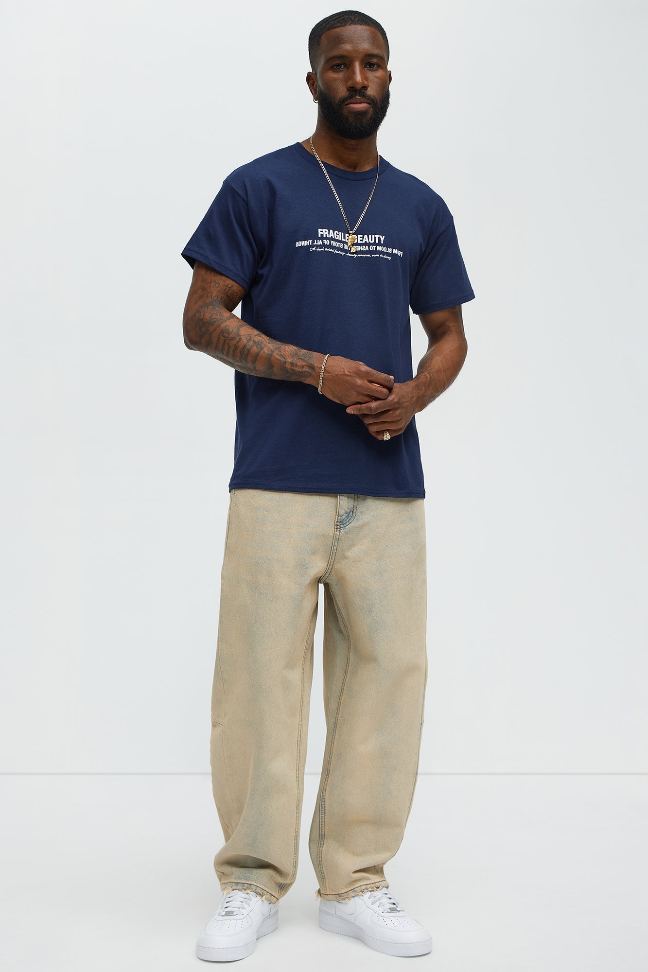Fragile Beauty Short Sleeve Tee - Navy
