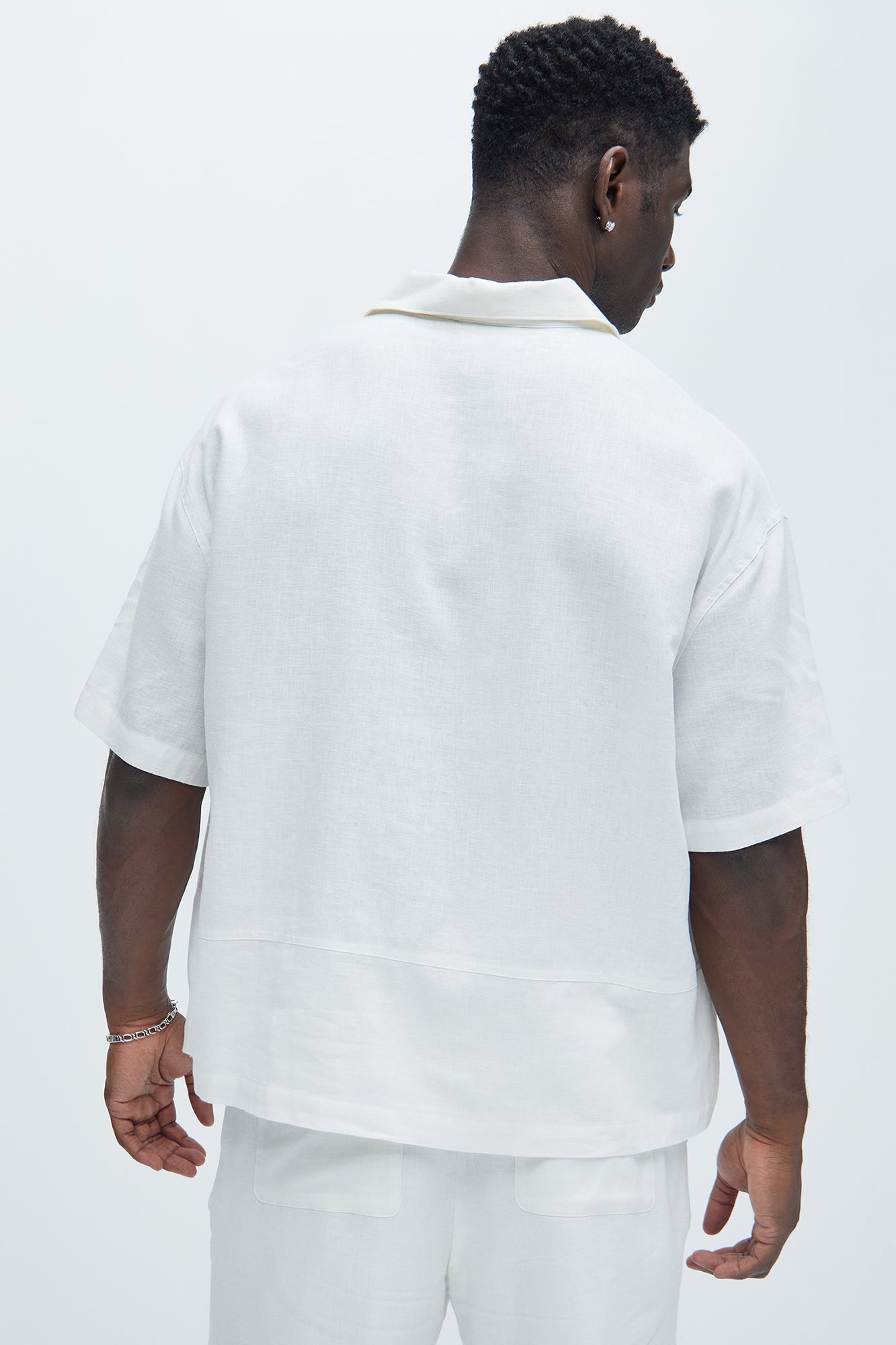 Bahamas Linen Cuban Boxy Shirt - White