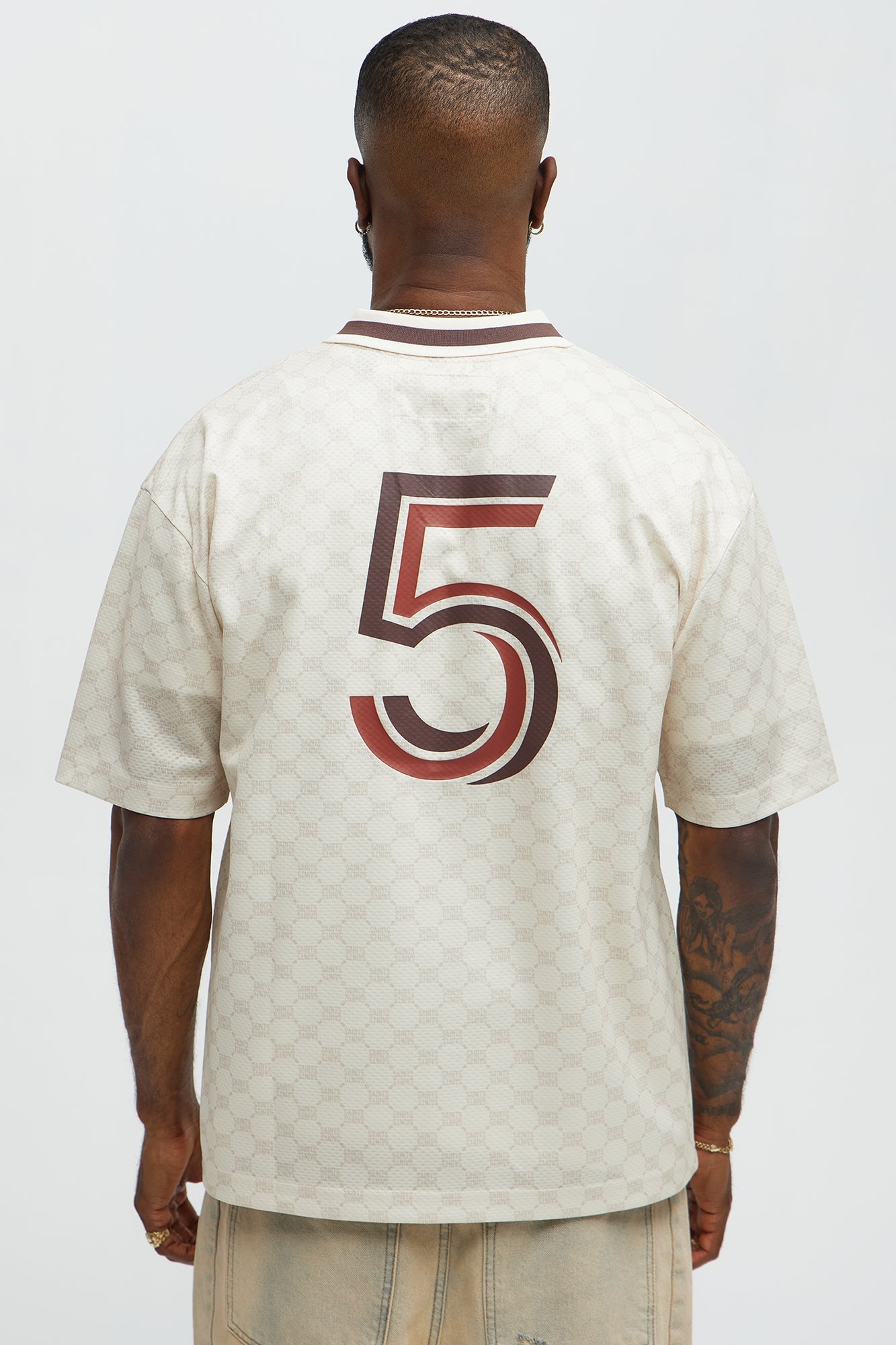 Saints Johnny Collar Soccer Jersey - Ivory