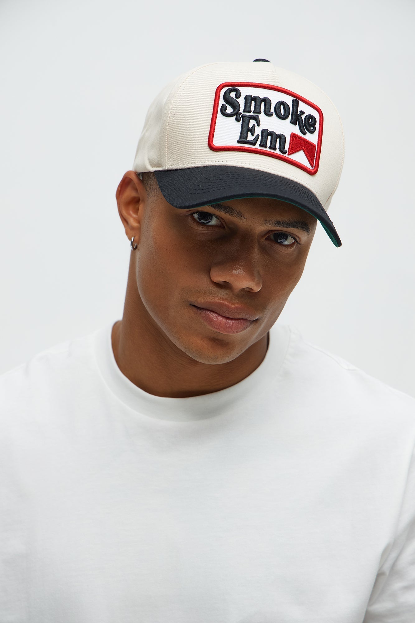 Smoke 'Em Snapback Hat - Stone/Combo