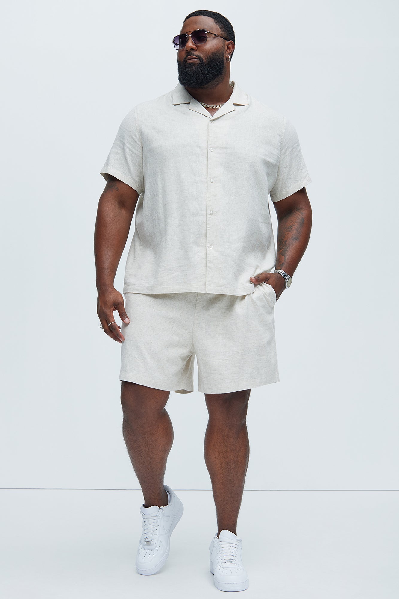 Bahamas Linen Shorts - Oatmeal