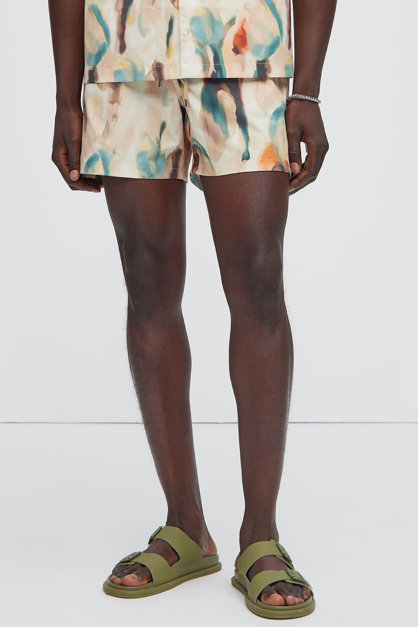 Capen Watercolor Swim Mid Trunk - Multi Color