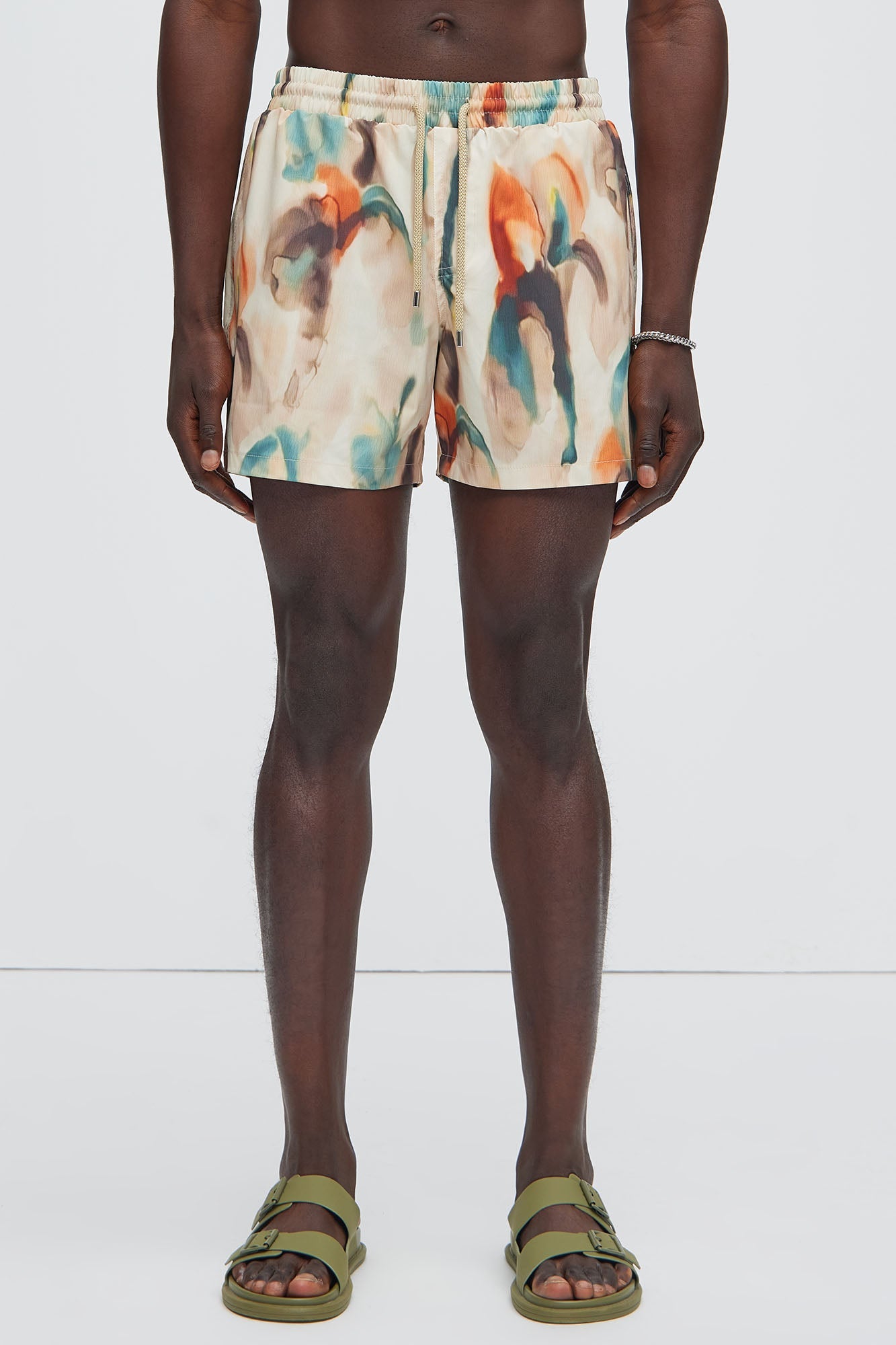 Capen Watercolor Swim Mid Trunk - Multi Color
