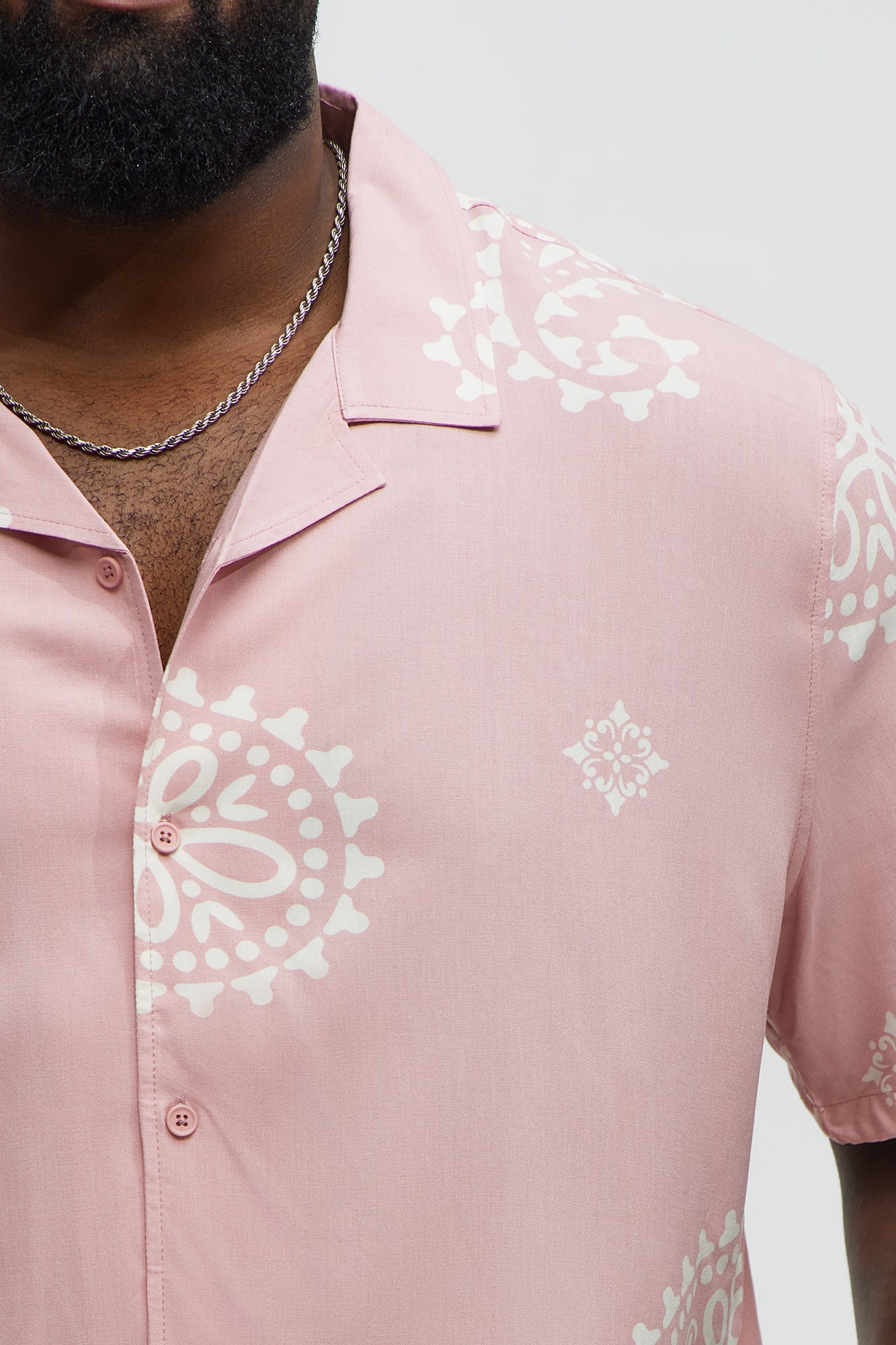 Paisley Rayon Shirt - Pink
