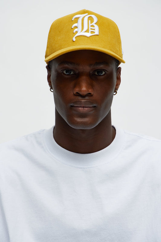 Come Back Corduroy Snapback Hat - Tan