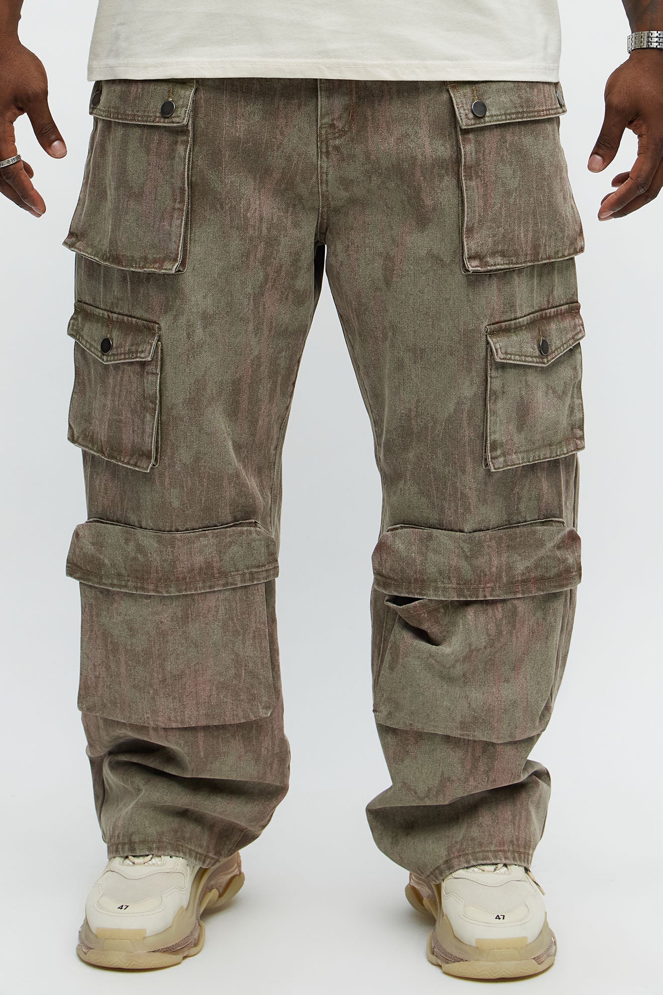 Run It By Baggy Cargo Jeans - Brown