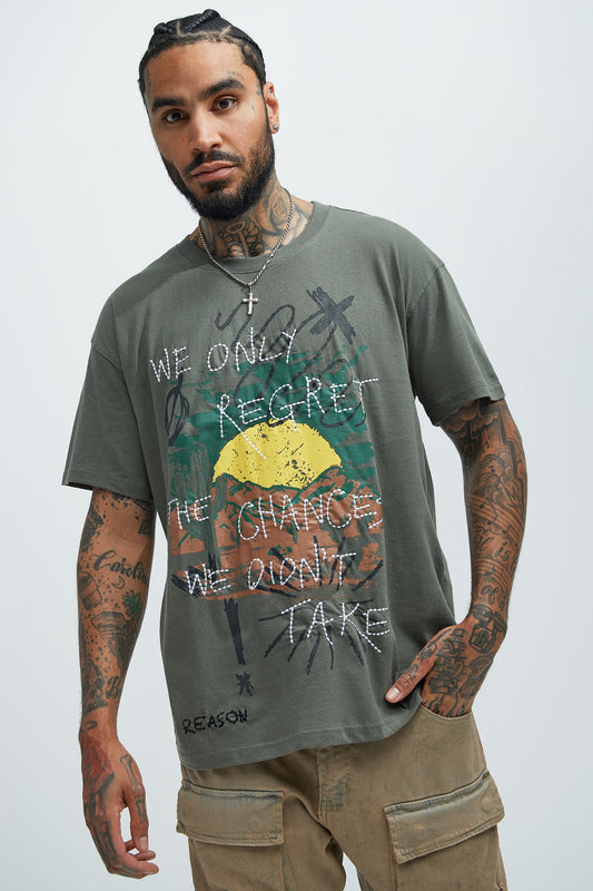 No Regrets Short Sleeve Tee - Olive