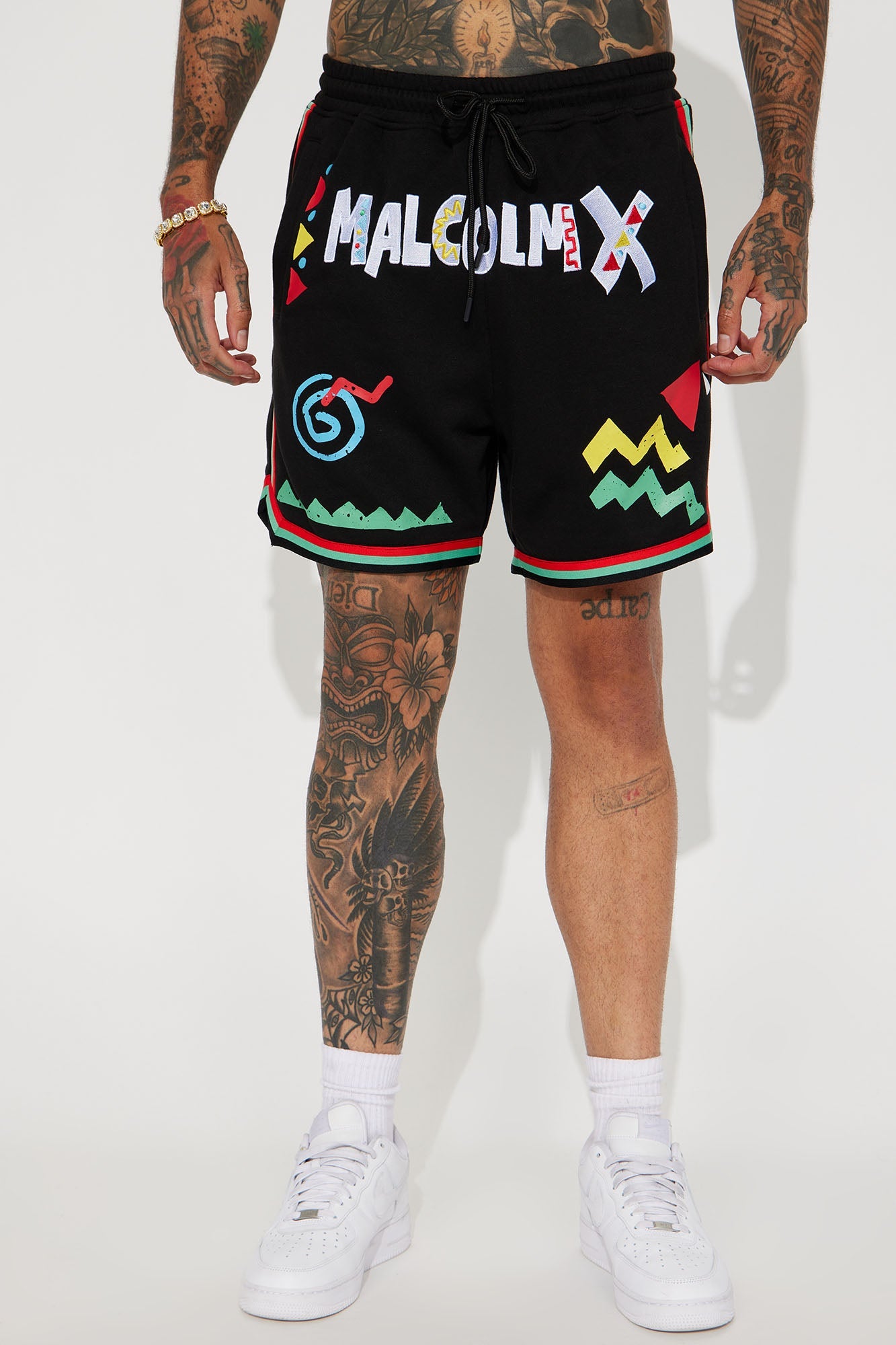 Malcom X Art Shorts - Black