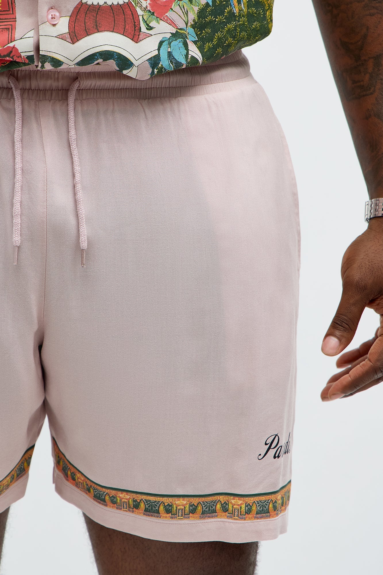 Paradise Set Relaxed Drawstring Short - Pink