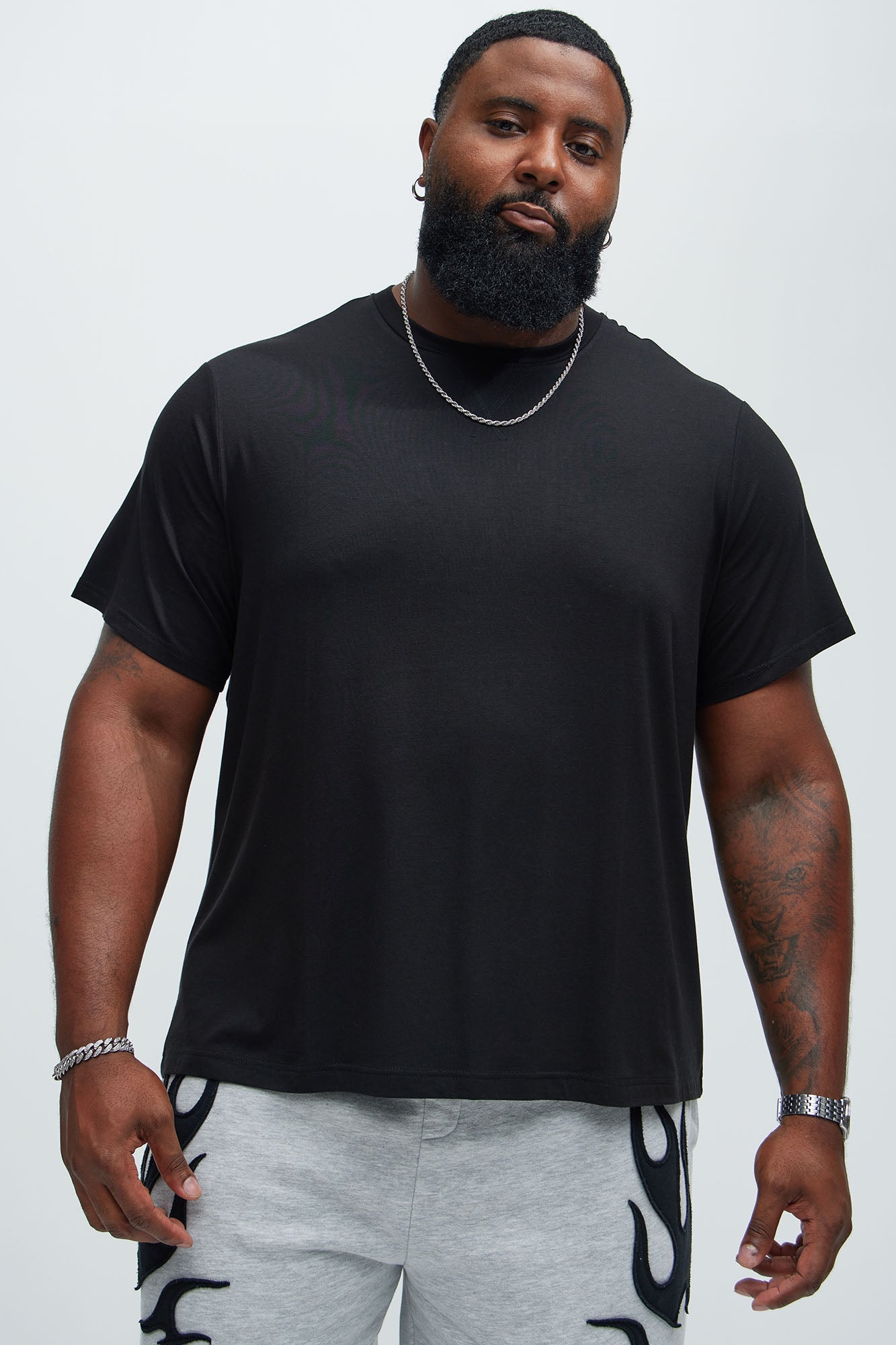 Essential Modal Lounge Short Sleeve Tee - Black