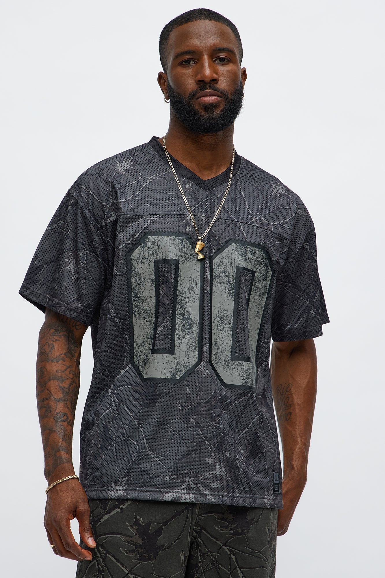 Short Sleeve Camo Jersey - Black