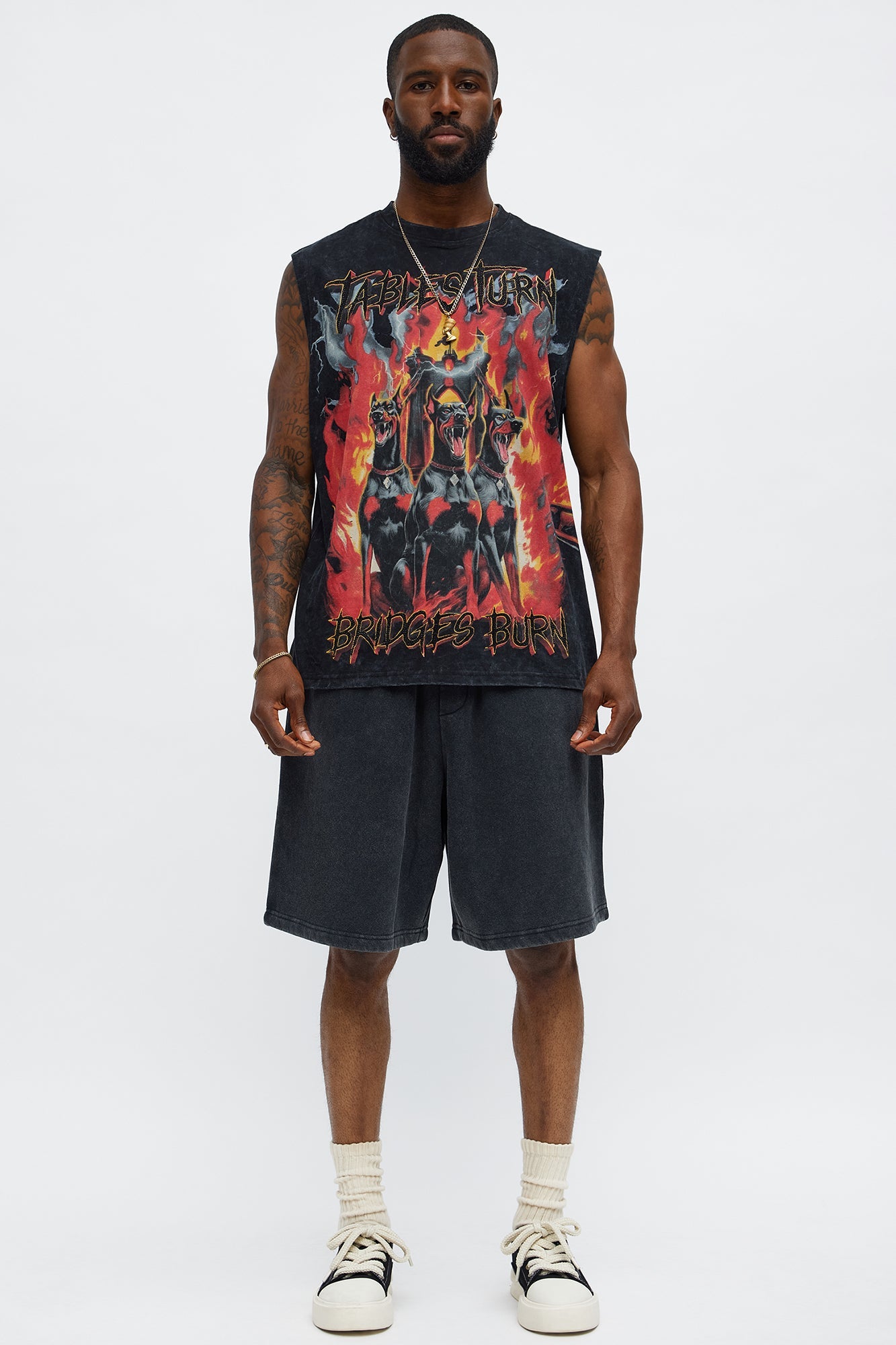 Bridges Burn Muscle Tee - Black