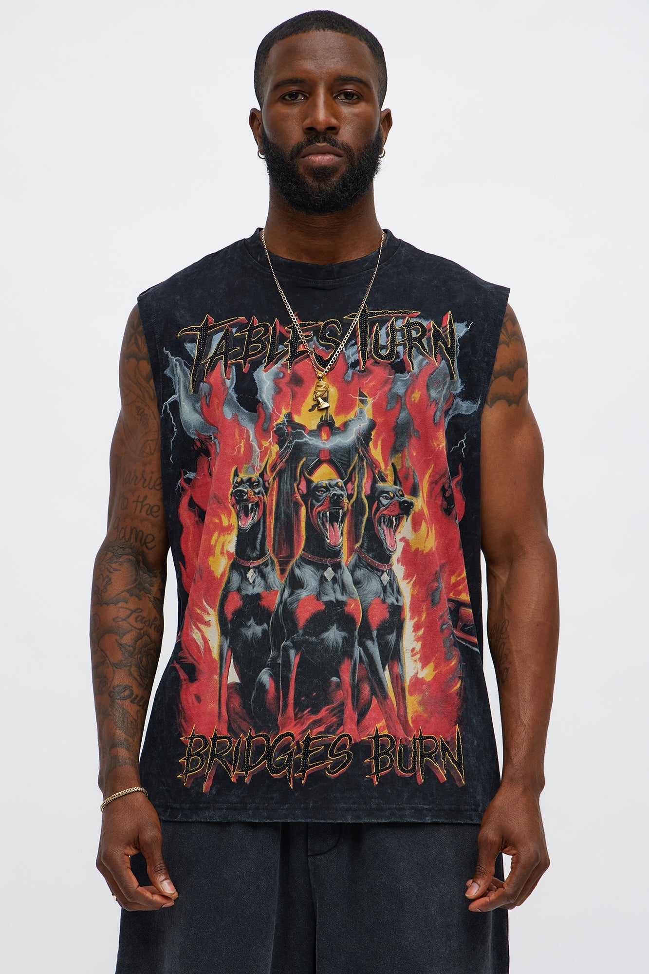 Bridges Burn Muscle Tee - Black