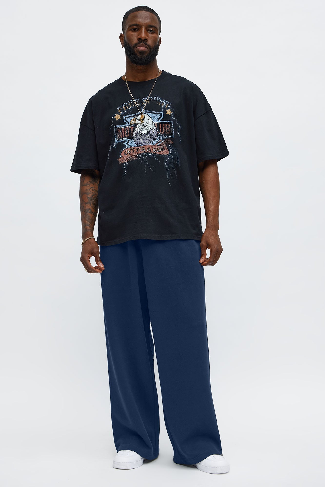 Tyson Baggy Pants - Midnight Blue