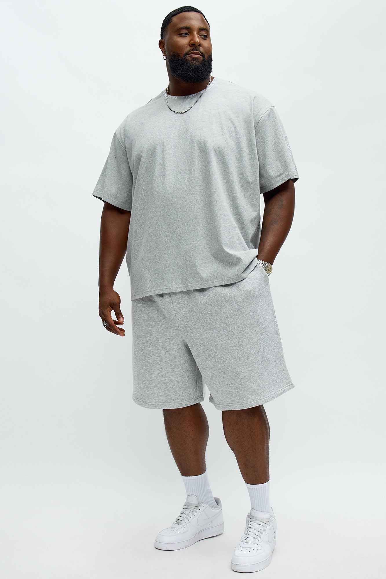 Tyson Loose Fit Shorts - Heather Grey